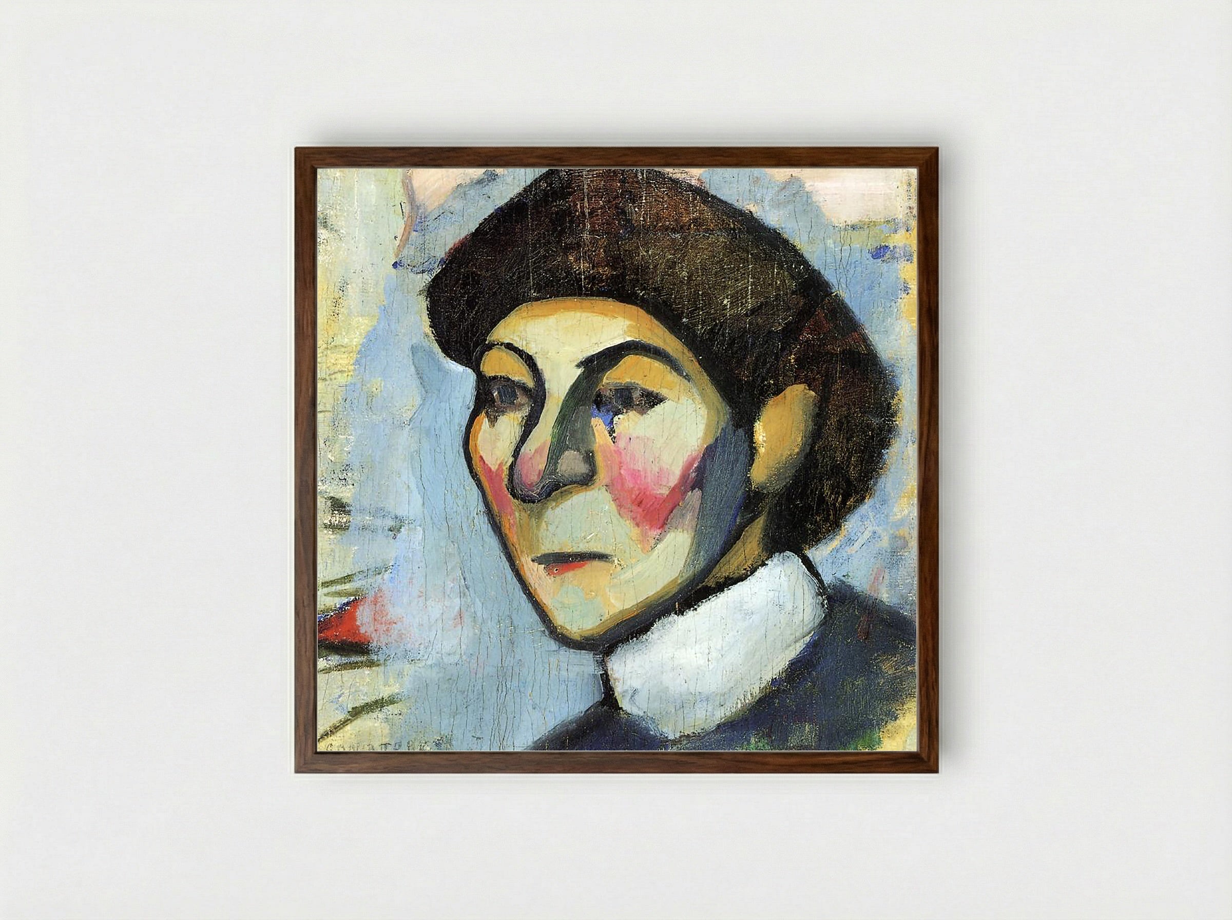 Portrait of Philomene - Sonia Delaunay-Terk - Framed Print Dark Wood