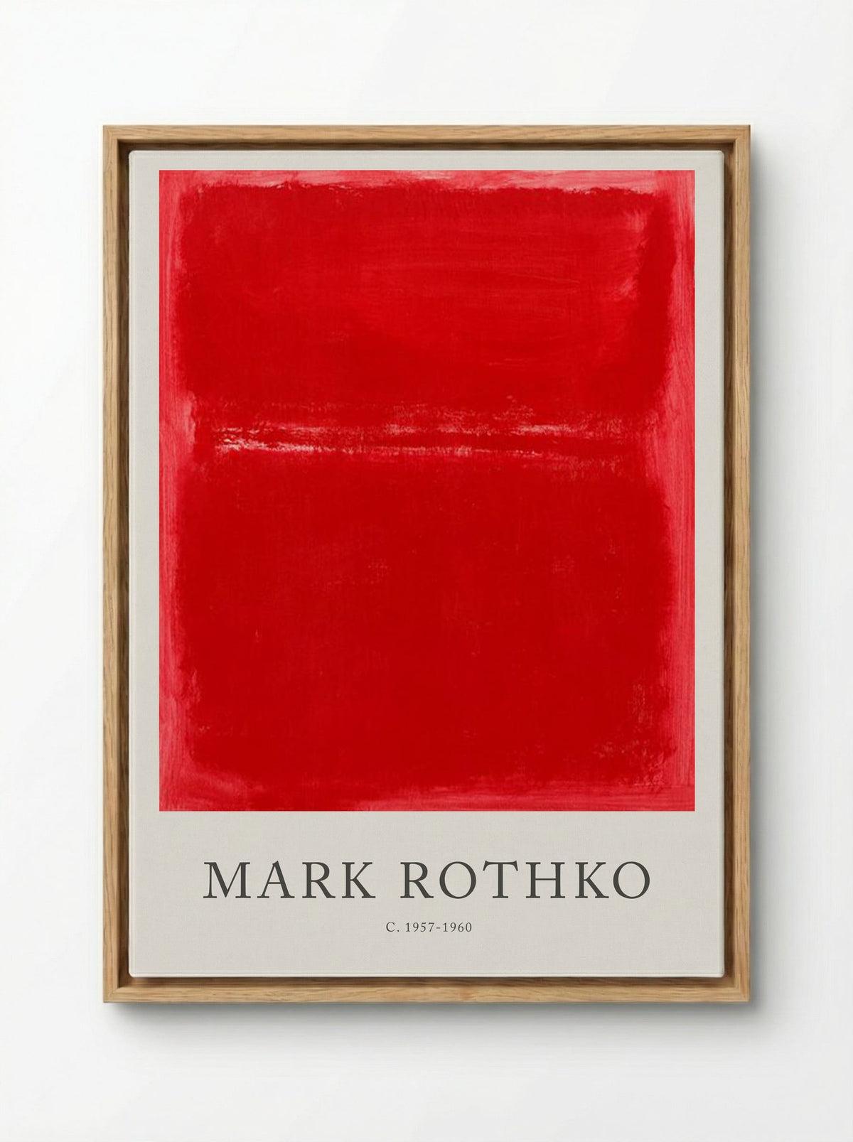 Untitled (Red Rectangle) - Mark Rothko - Framed Canvas Wood
