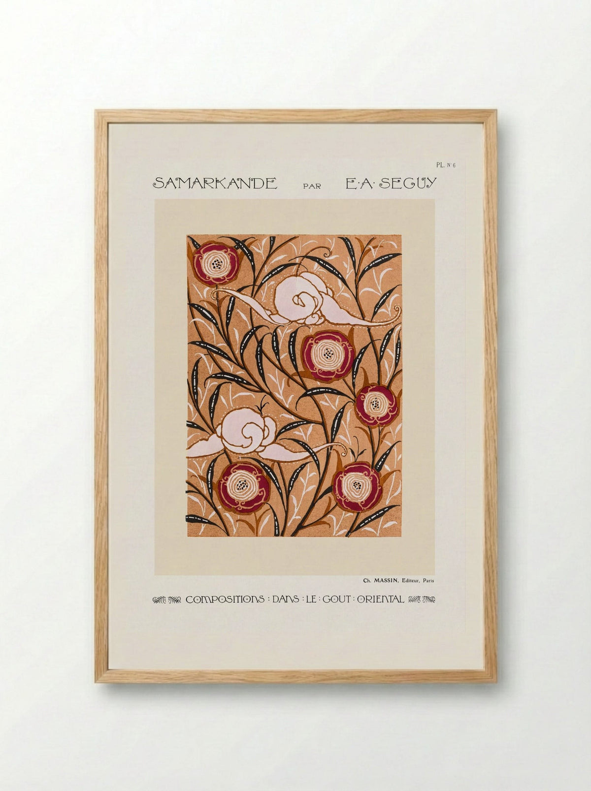 Samarkande (Plate 6, Compositions in the Oriental Style) - Émile-Allain Séguy - Framed Print Wood