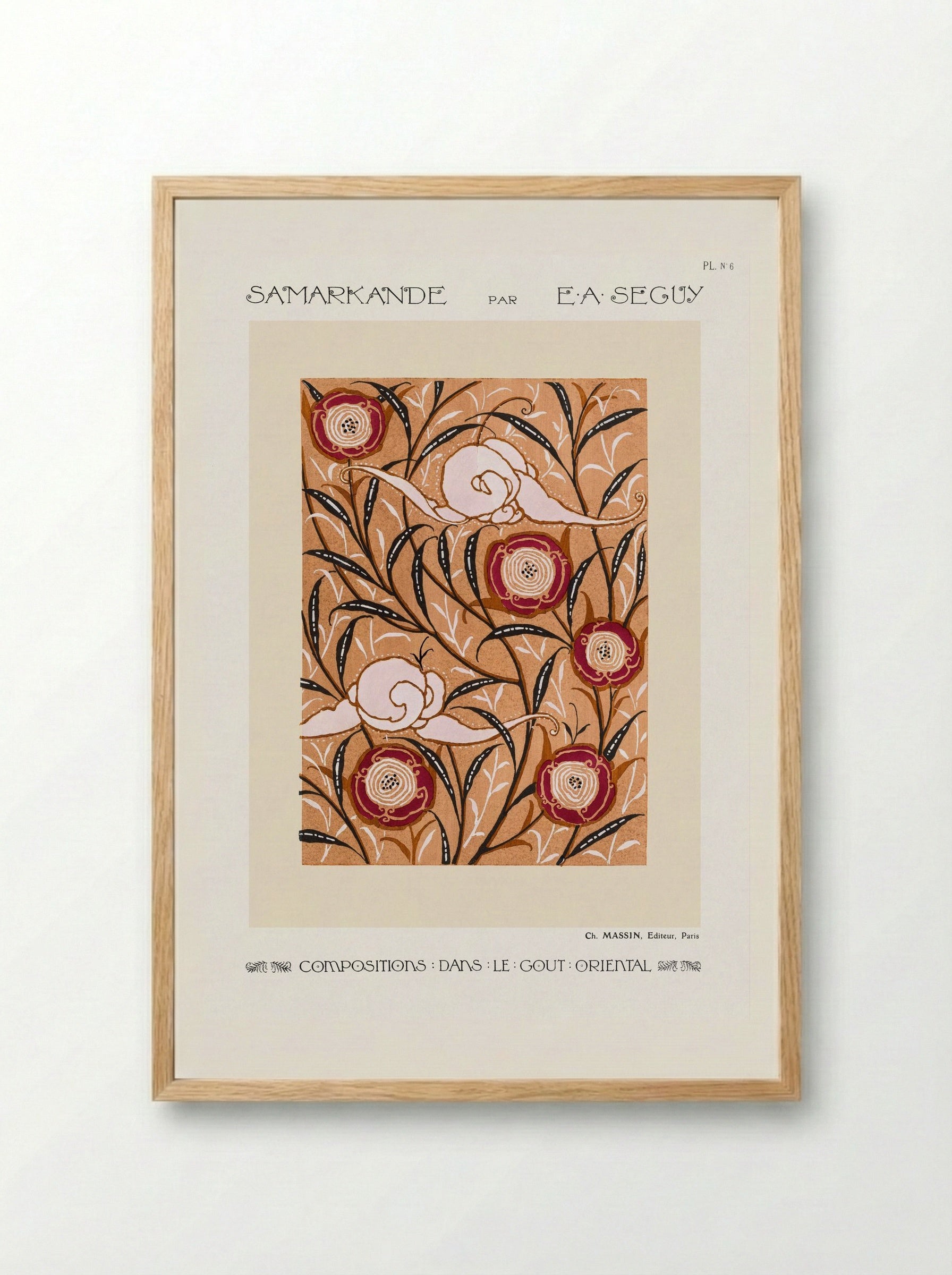 Samarkande (Plate 6, Compositions in the Oriental Style) - Émile-Allain Séguy - Framed Print Wood