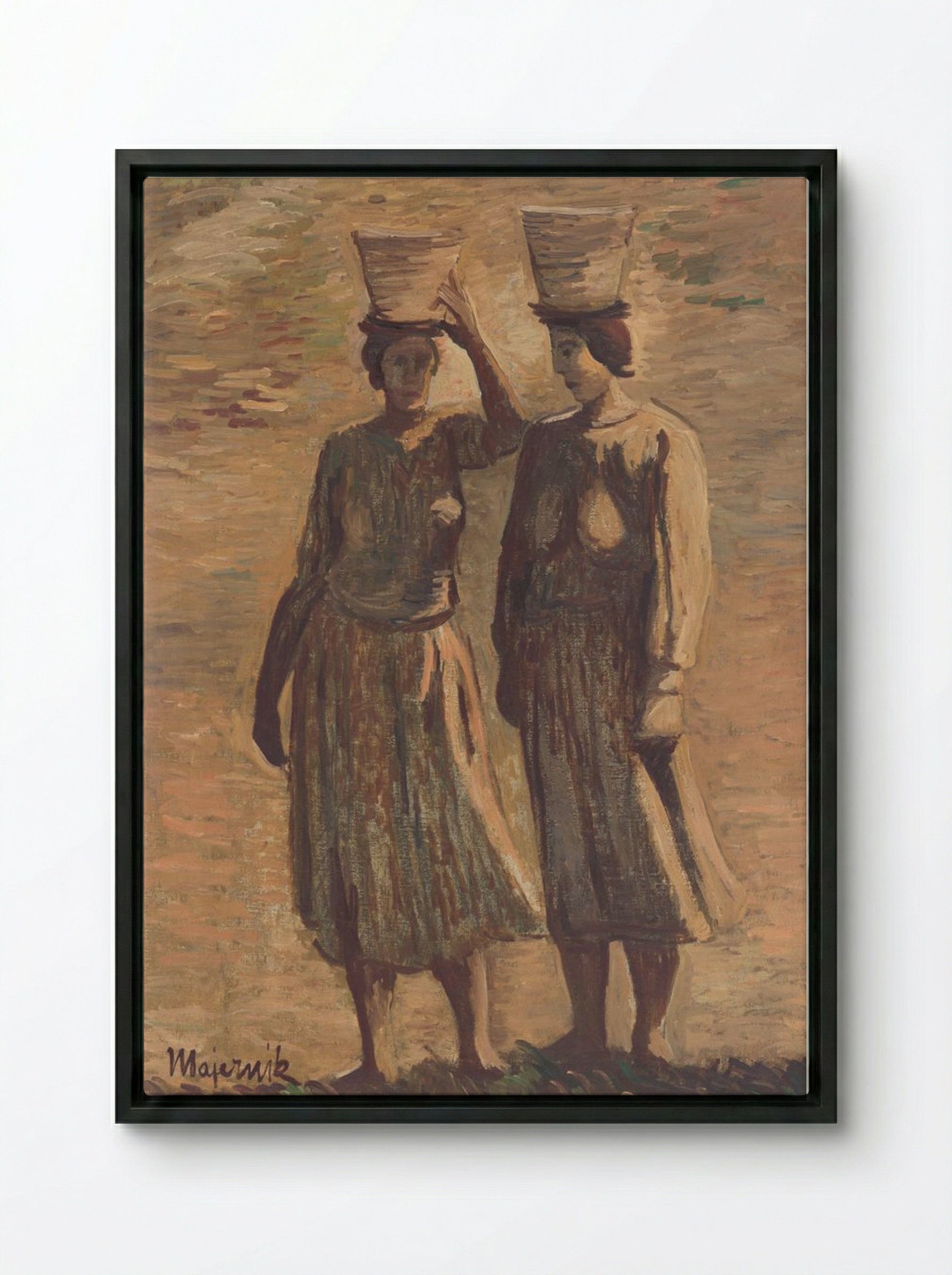 Water Bearers - Cyprián Majerník - Framed Canvas Black