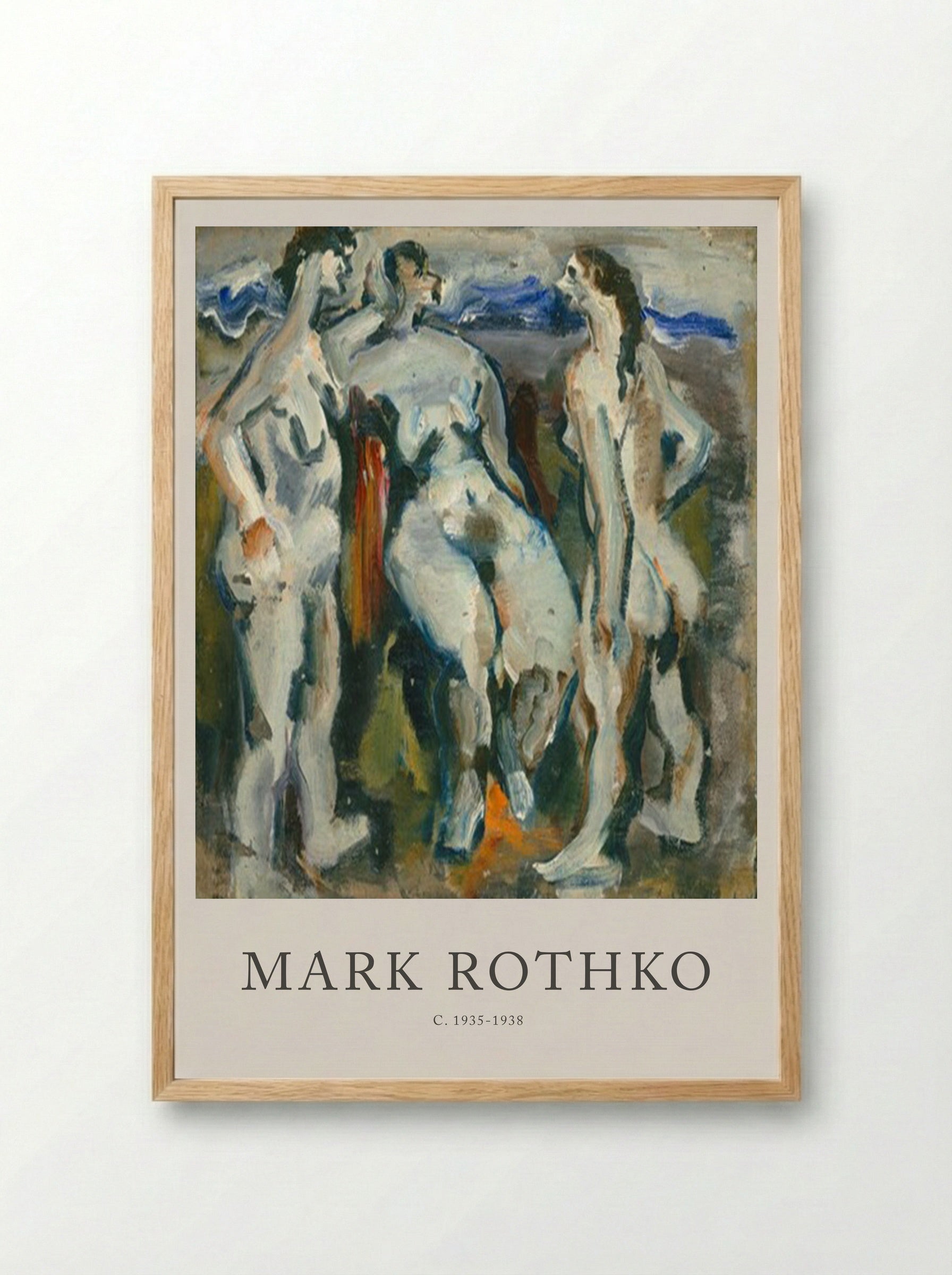 Untitled (Three Nudes) - Mark Rothko - Framed Print Wood