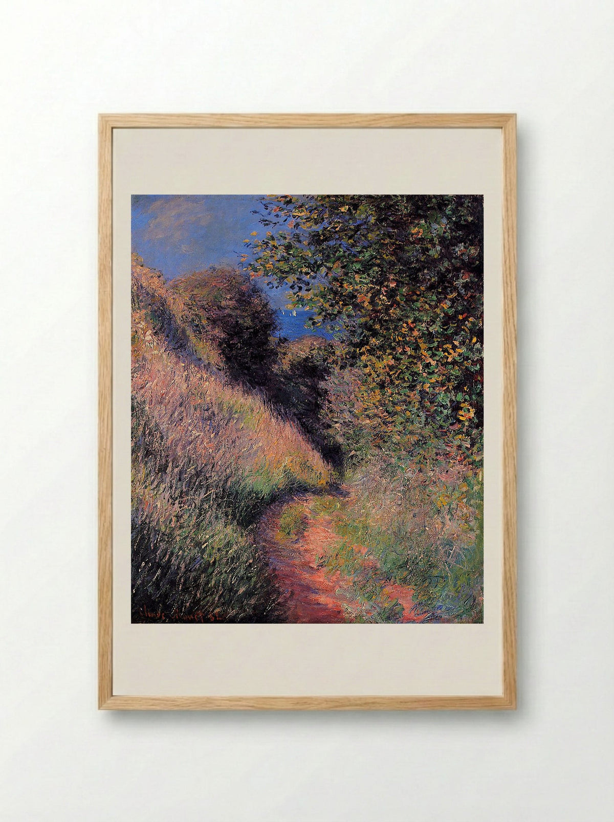 Path at Pourville - Claude Monet - Framed Print Wood