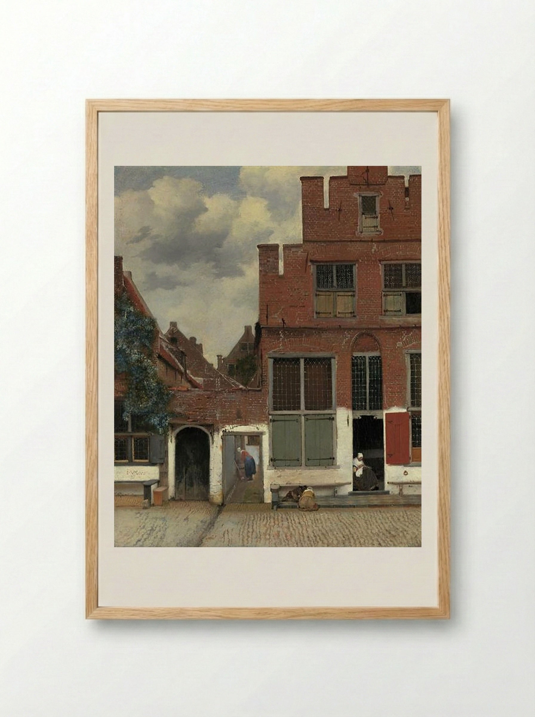 The Little Street - Johannes Vermeer - Framed Print Wood