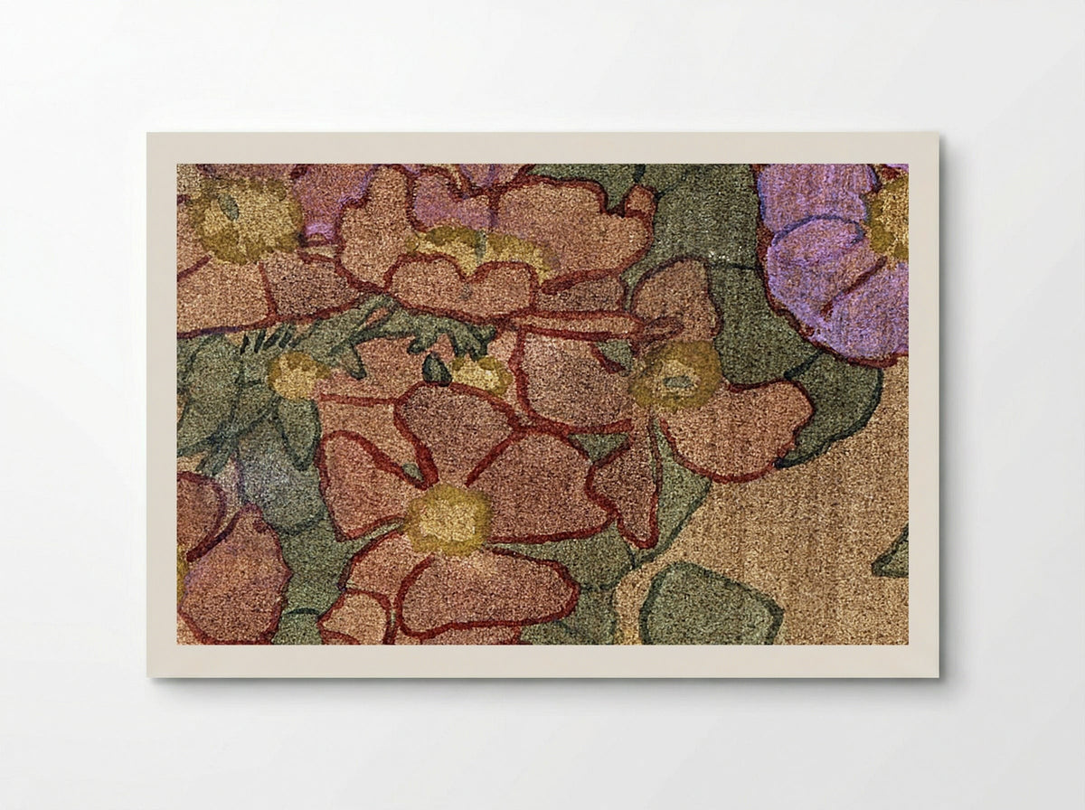 Pink Roses on Terracotta Color Ground (1915) - Hannah Borger Overbeck - Poster