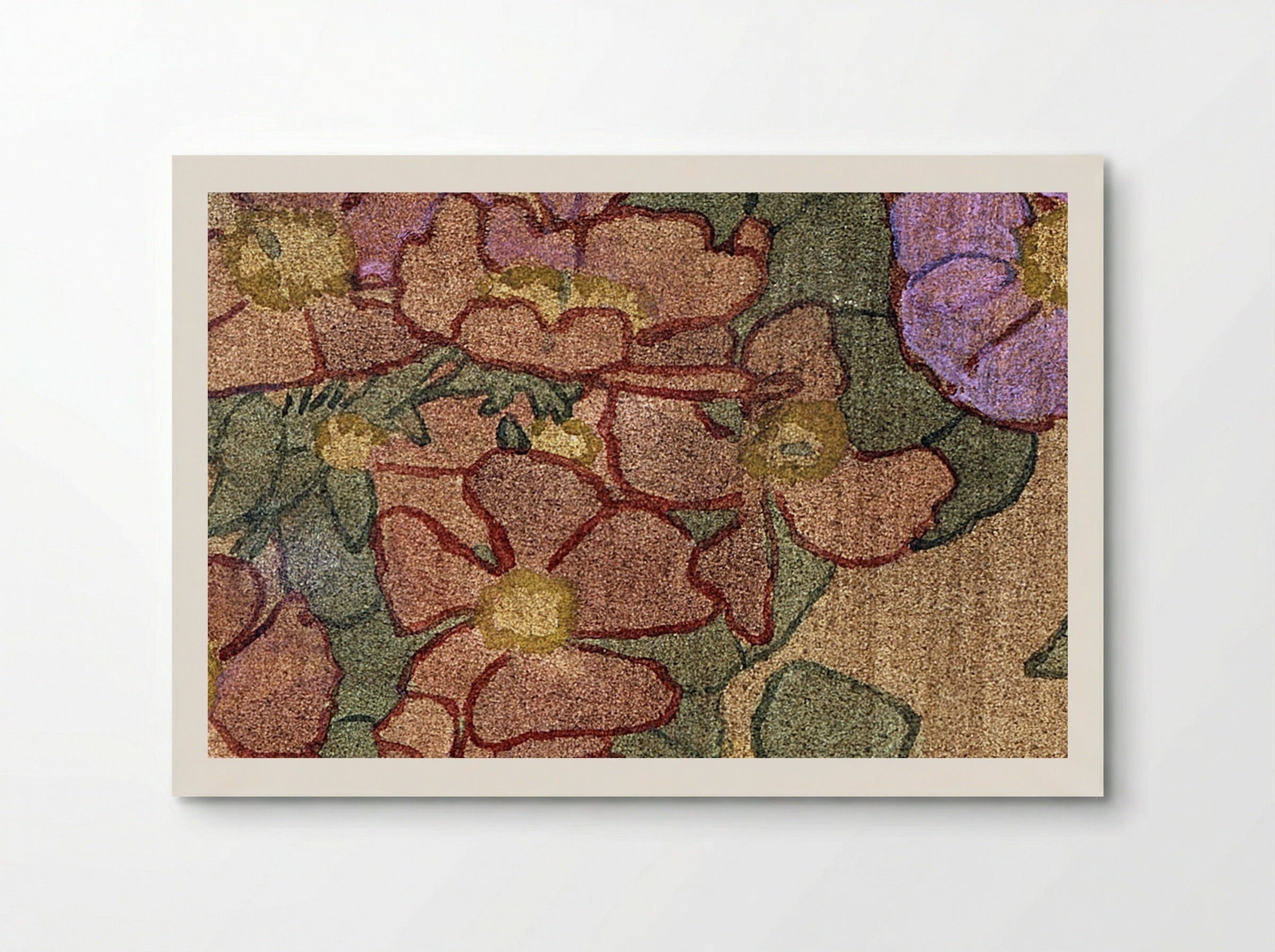 Pink Roses on Terracotta Color Ground (1915) - Hannah Borger Overbeck - Poster