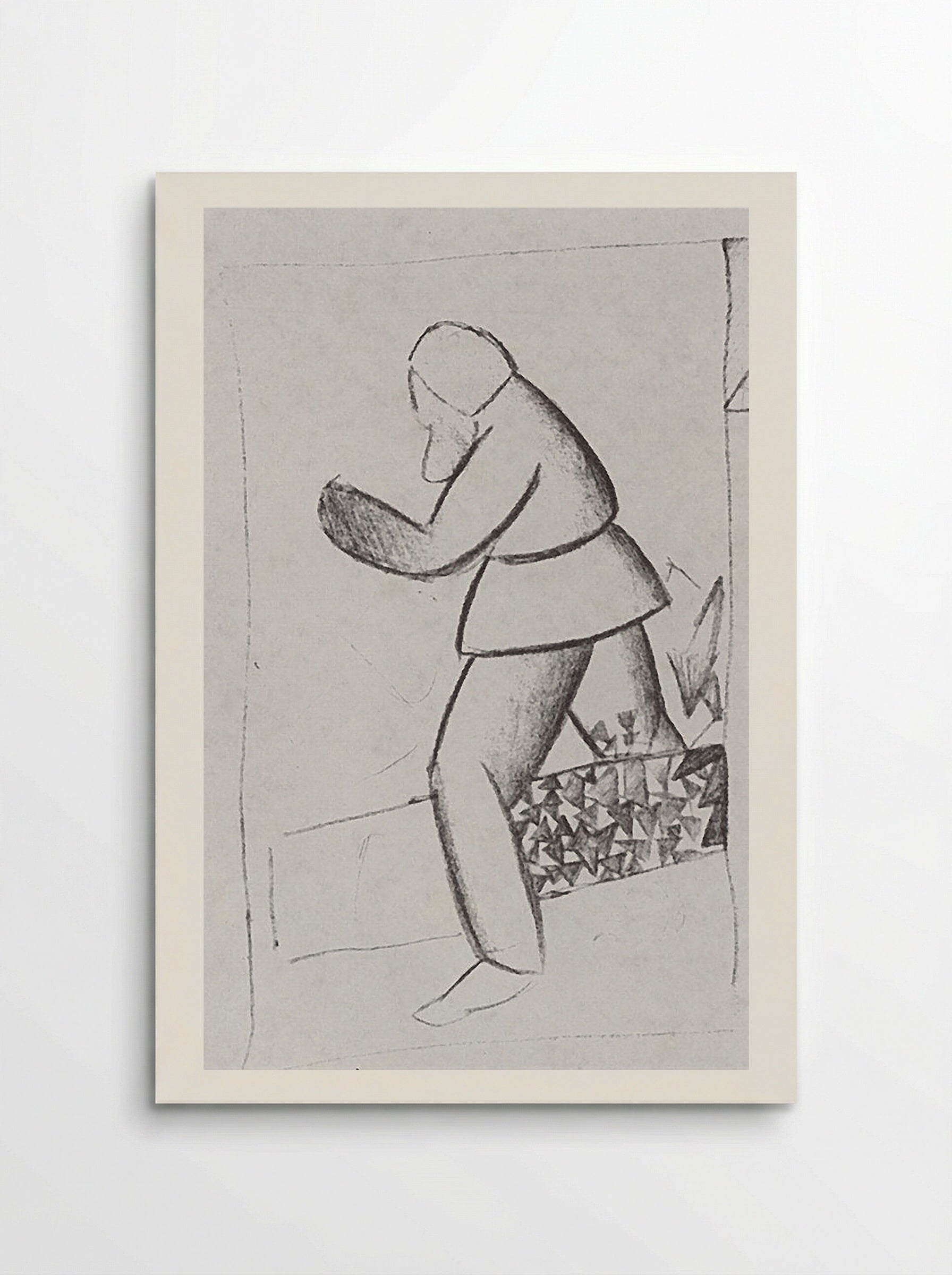 Sketch of a Carpenter - Fine Art Print - Poster