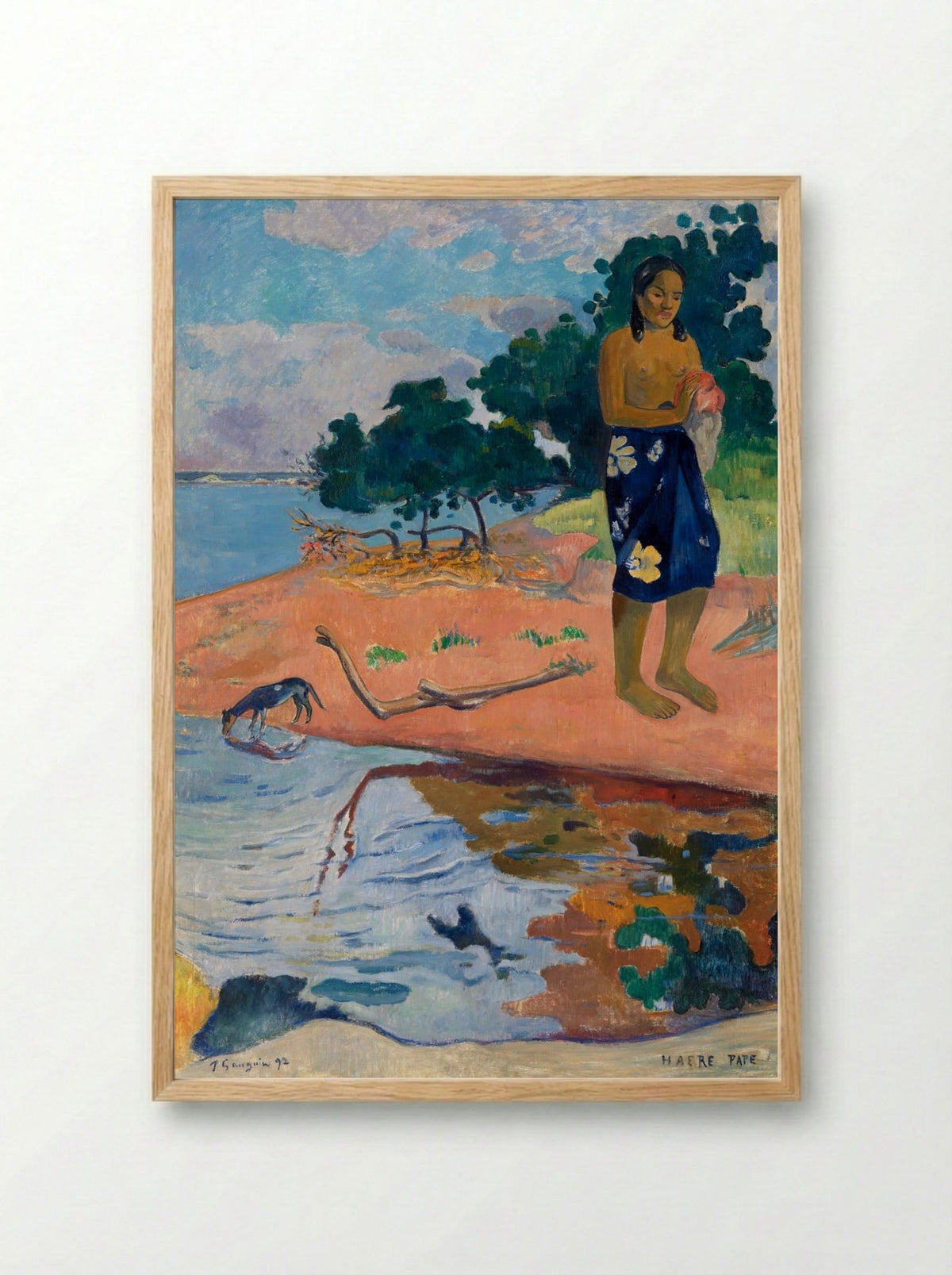 Haere Pape (Water is Sacred) - Paul Gauguin - Framed Print Wood