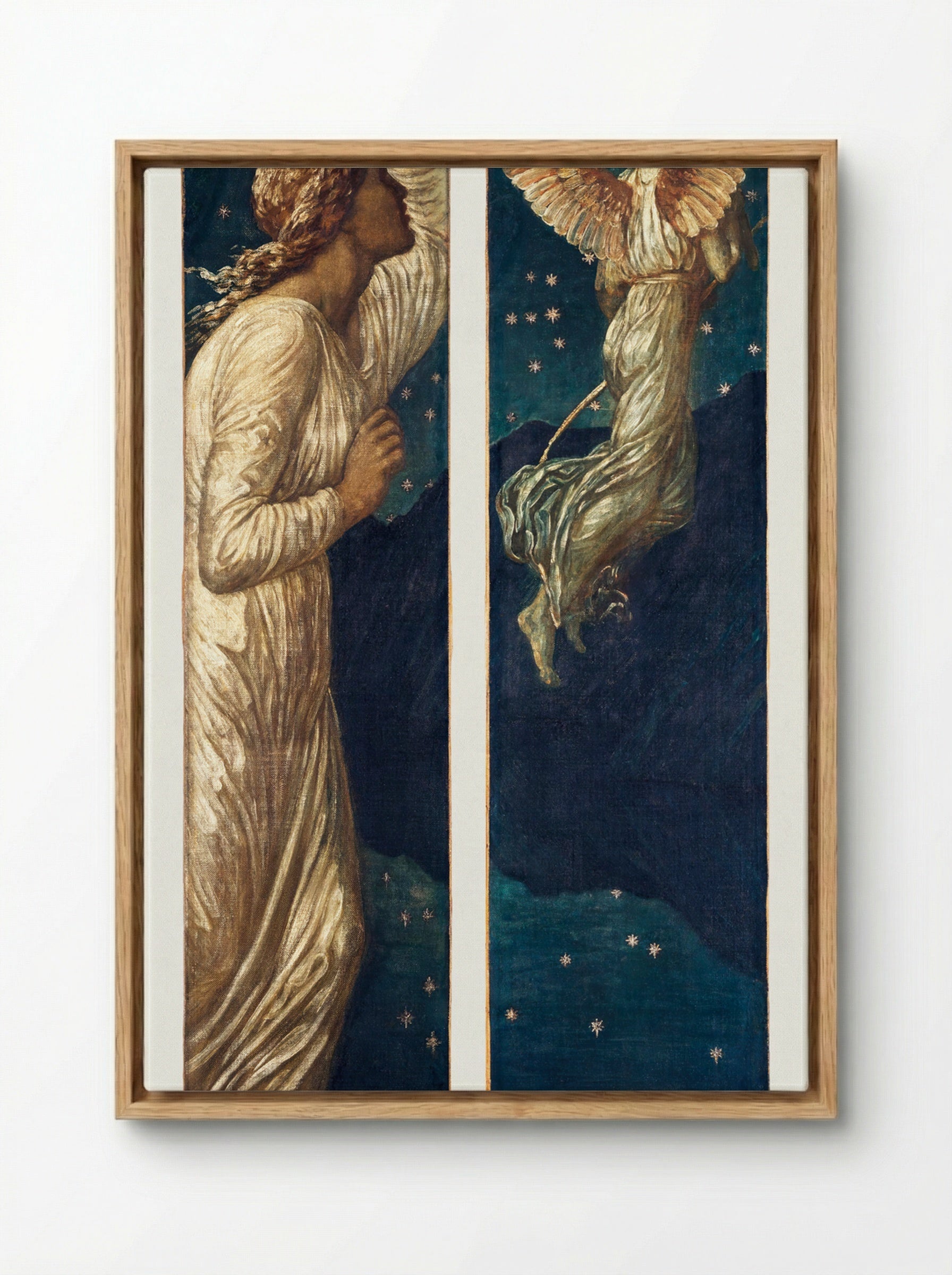 Cupid Flying Away from Psyche - Edward Burne-Jones - Framed Canvas Wood