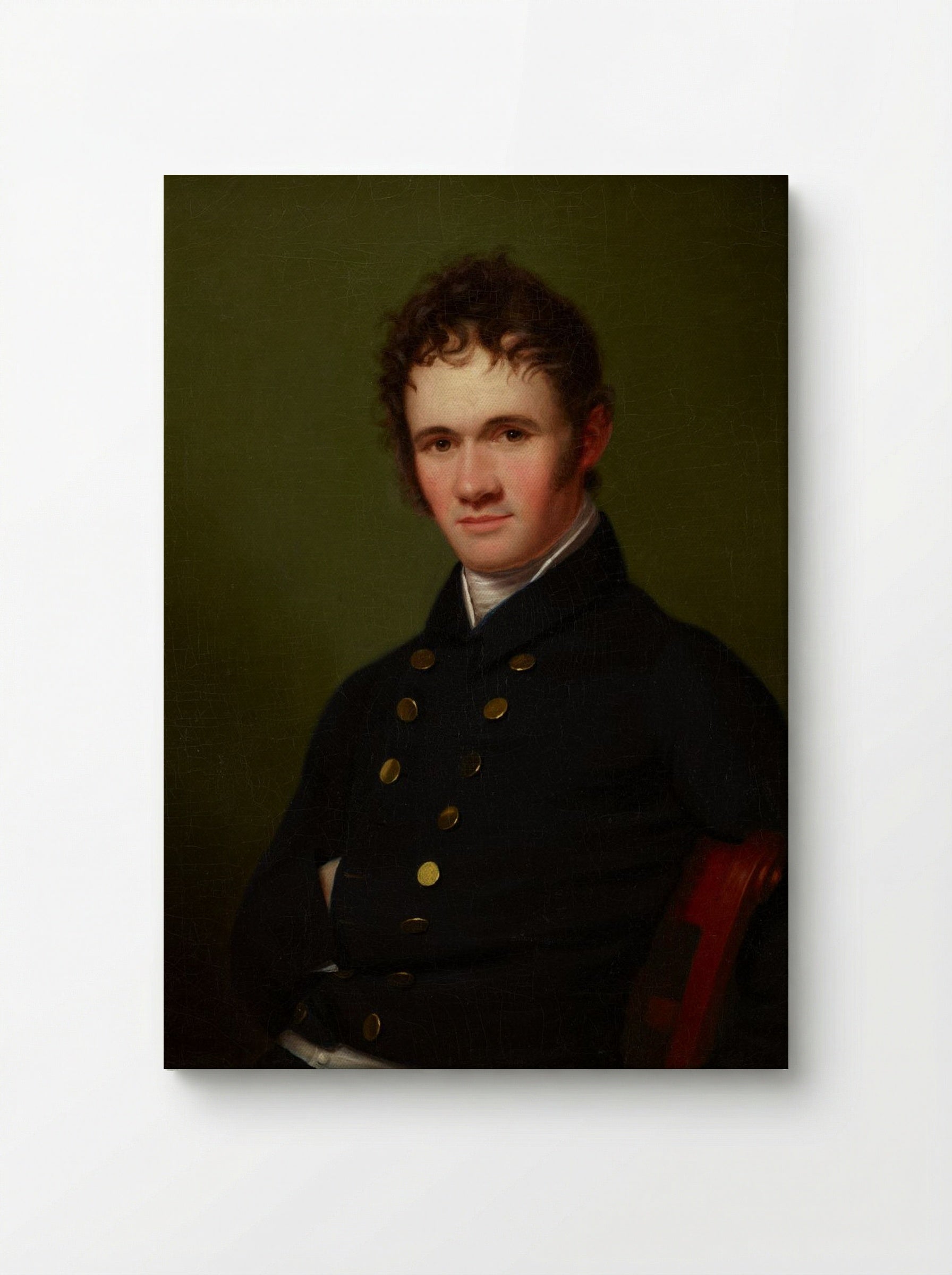 Portrait of a Man, Waist-Length, Seated - Fine Art Print - Canvas