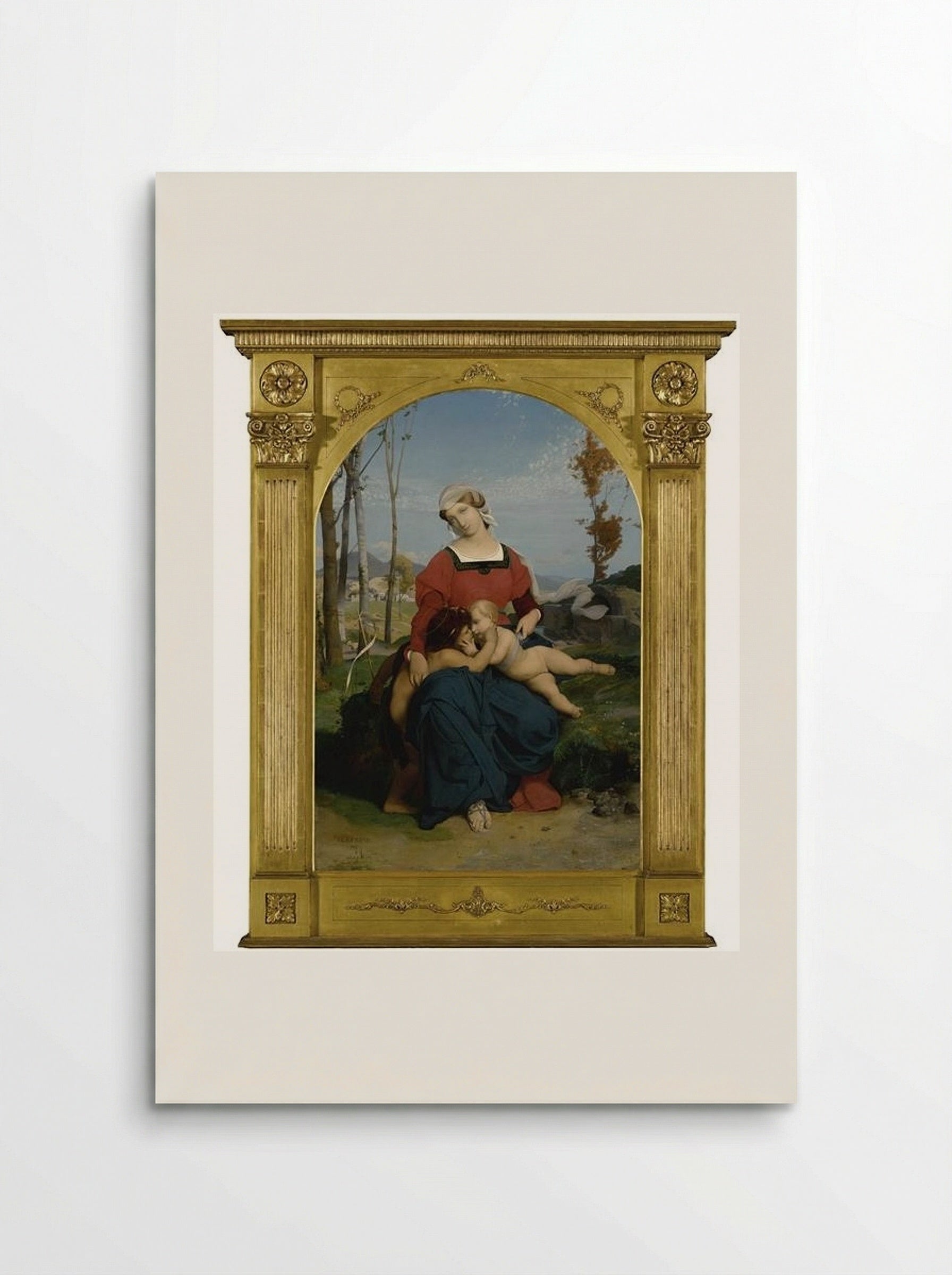The Virgin, the Infant Jesus, and Saint John - Jean-Léon Gérôme - Poster