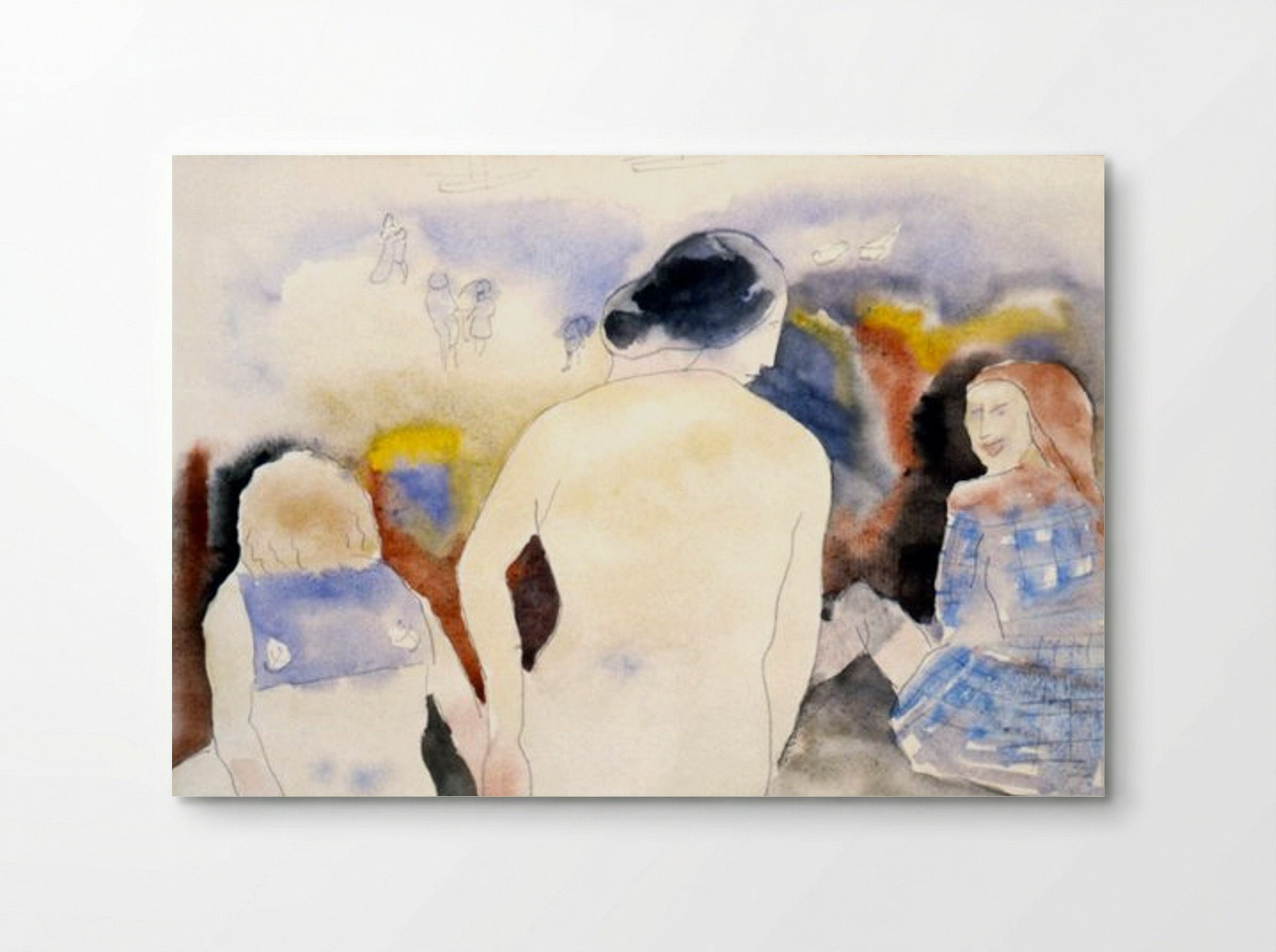 Woman with Black Hair and Two Children - Charles Demuth - Poster