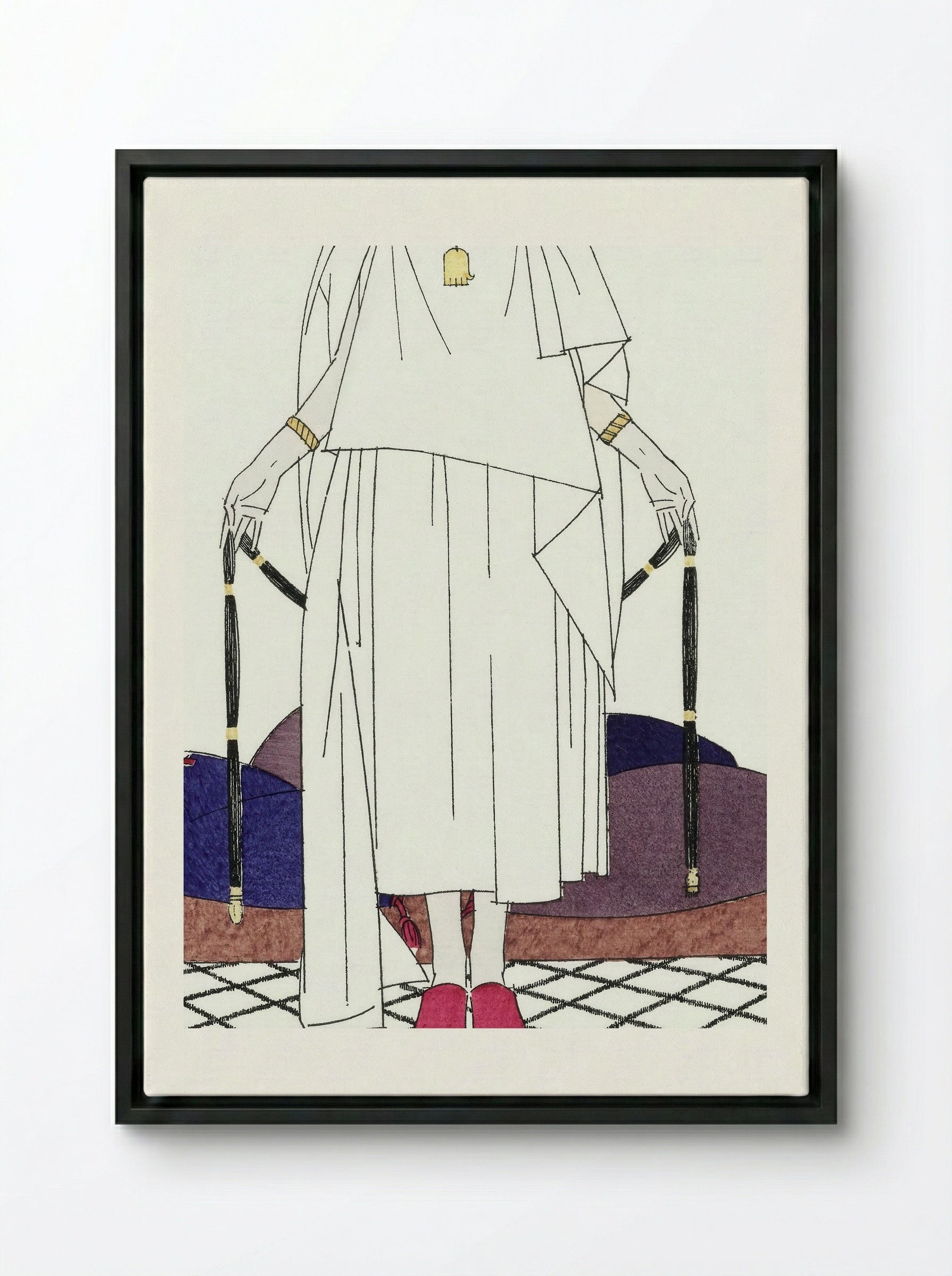 Les Beaux Jours de Fez ou la Fatma Improvisée - Bernard Boutet de Monvel - Framed Canvas Black