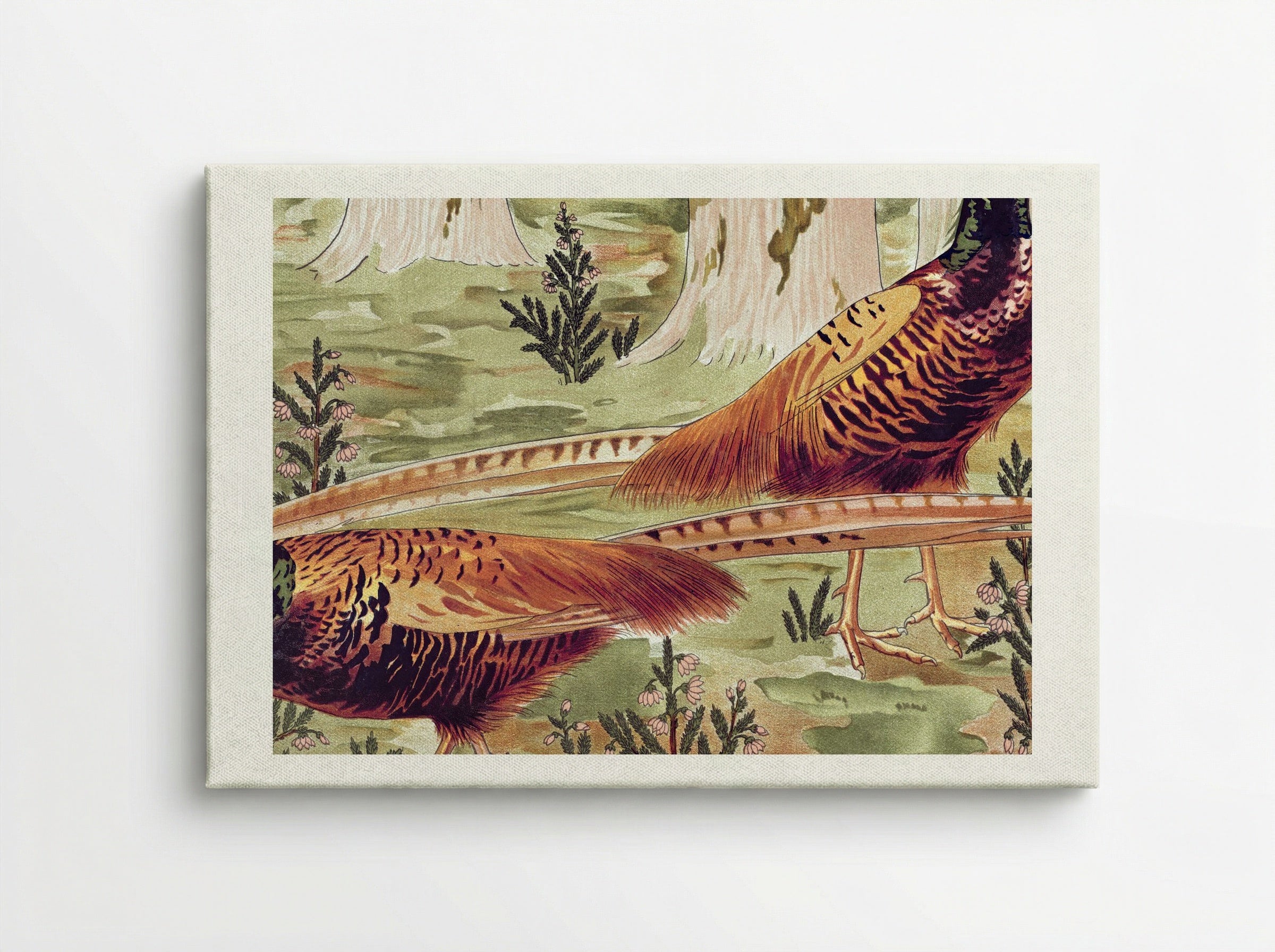 Faisans Ordinaires (Common Pheasants) - Maurice Pillard Verneuil - Canvas