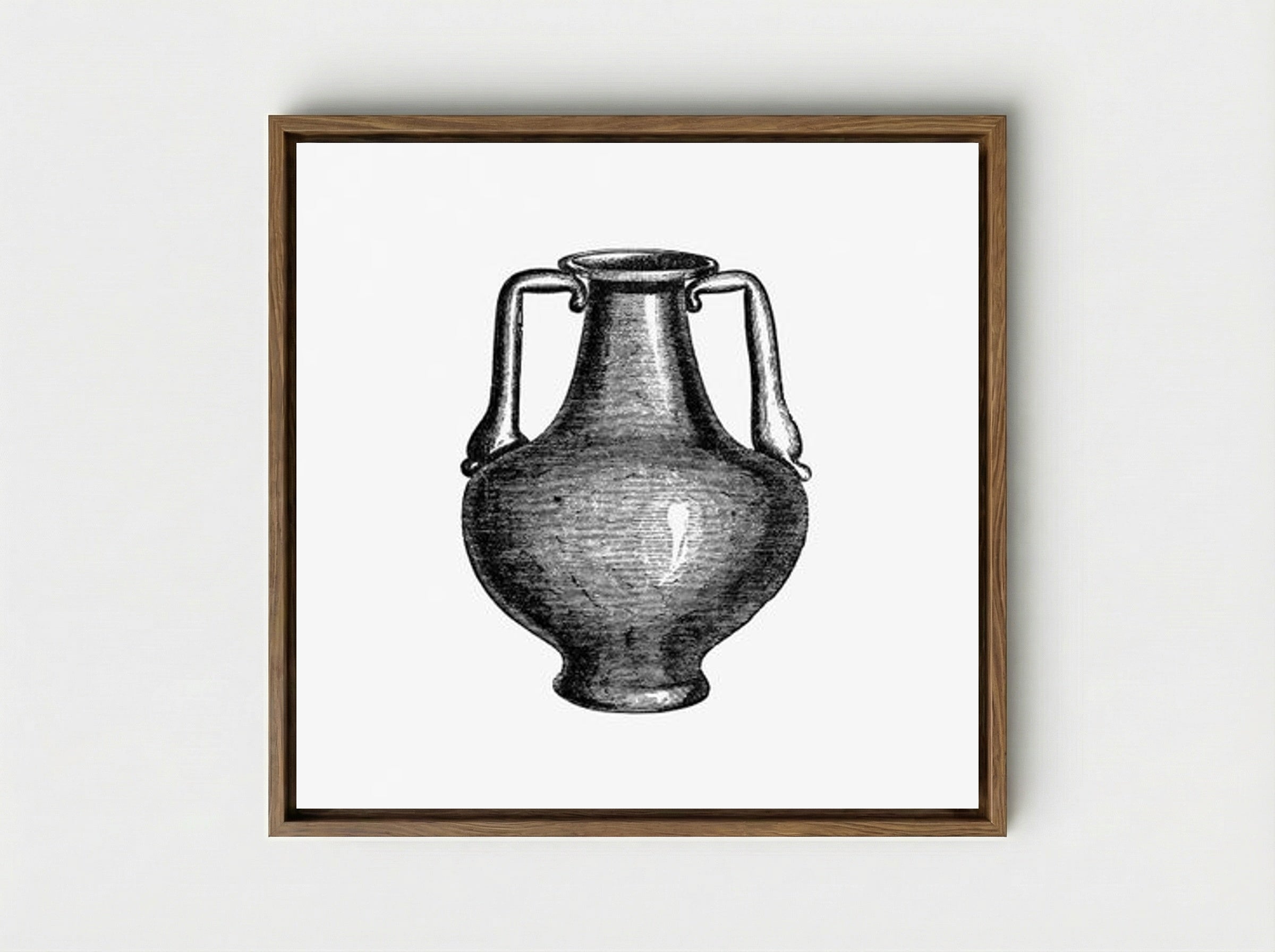 Classical Amphora - Fine Art Print - Framed Canvas Wood