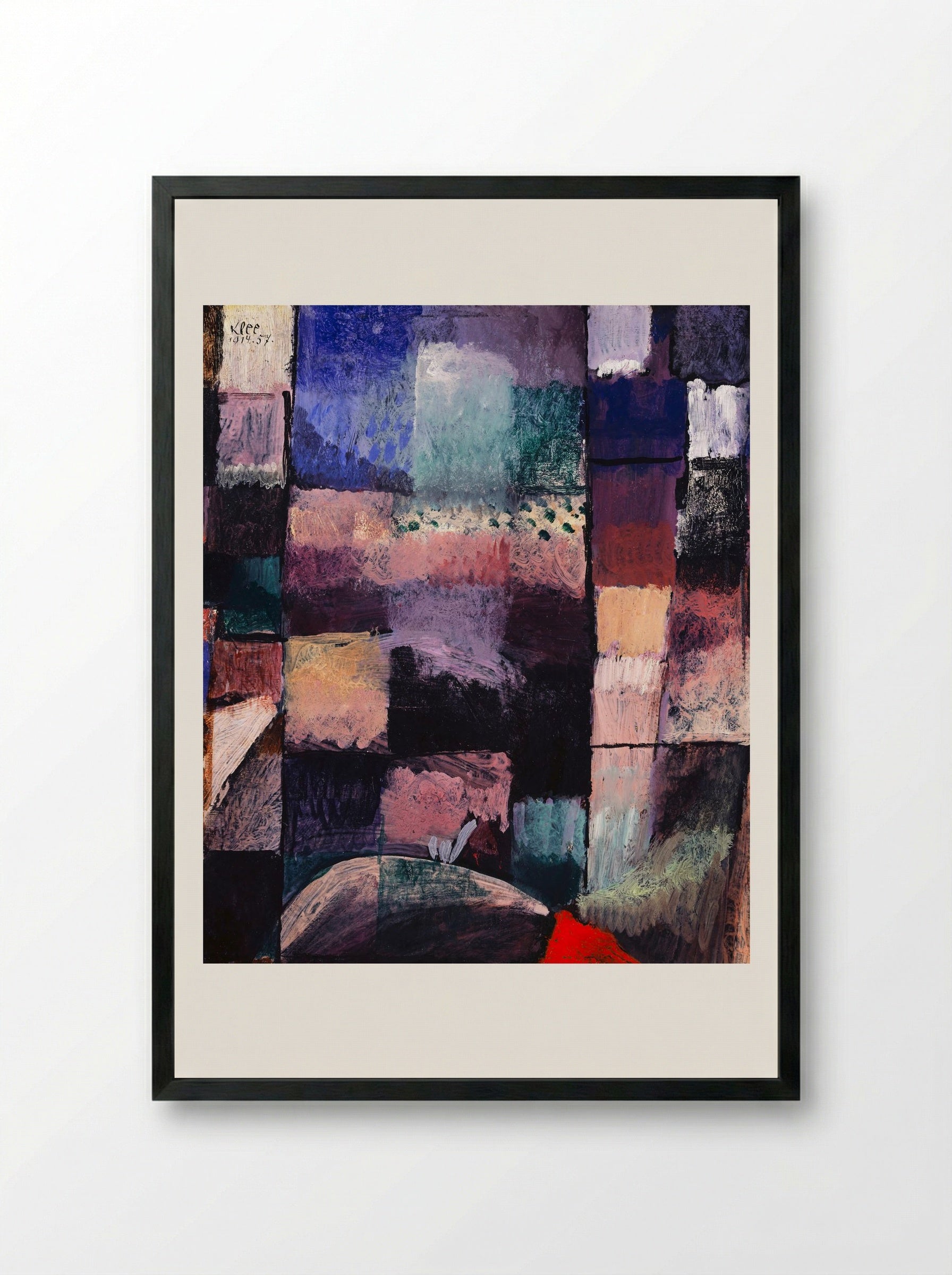 About a Motif from Hammamet - Paul Klee - Framed Print Black