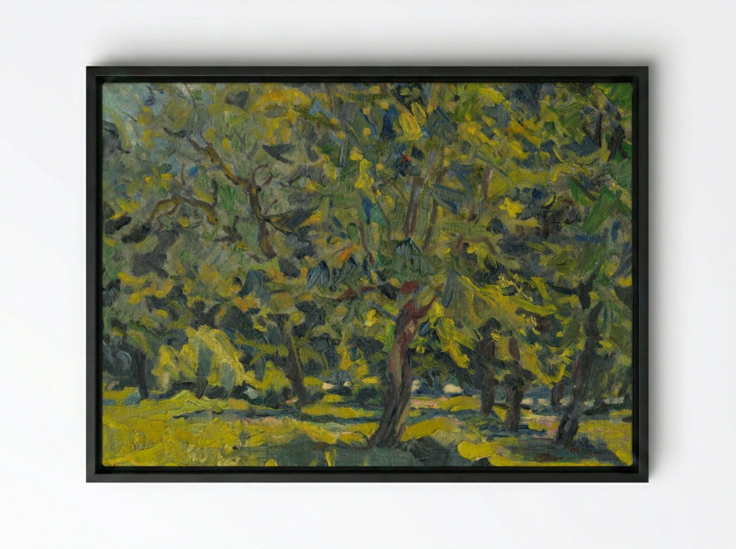 In the Park - Konstantin Bauer - Framed Canvas Black