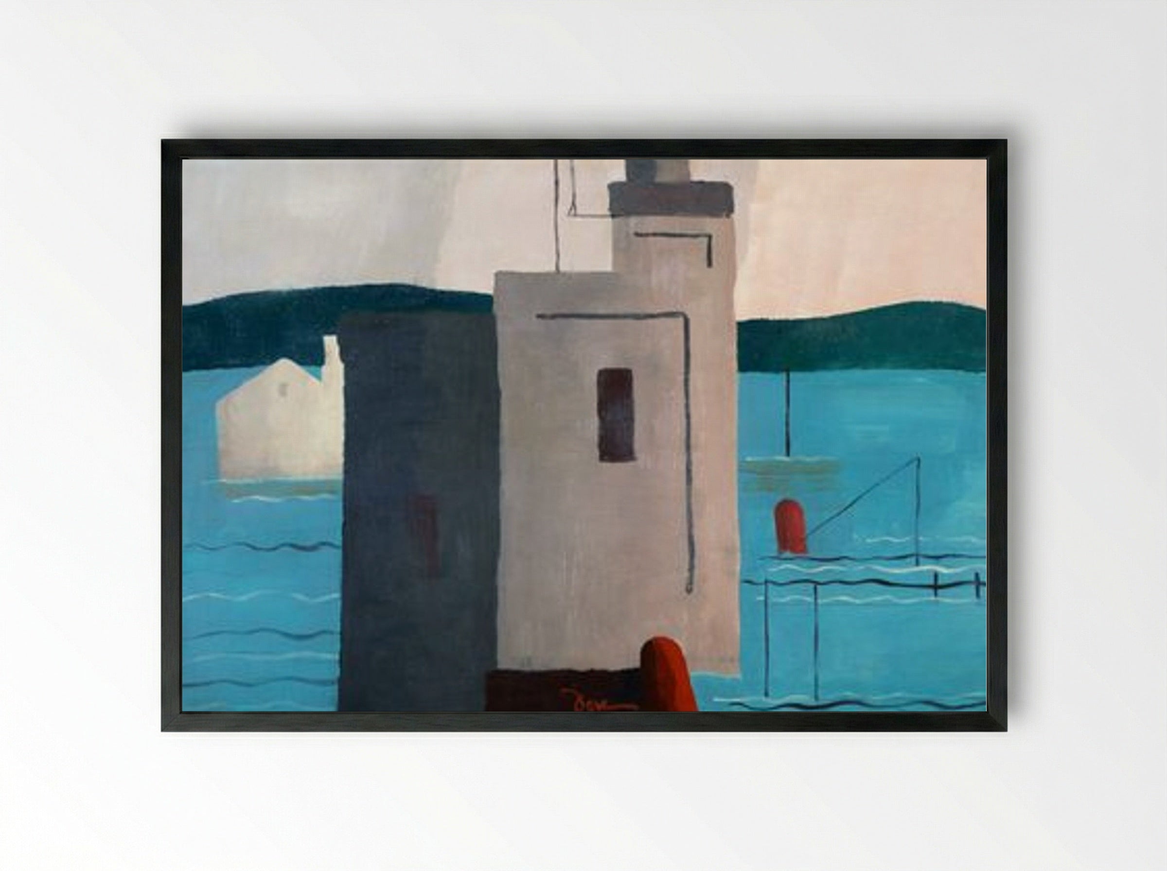 Lloyd's Harbor - Arthur Dove - Framed Print Black