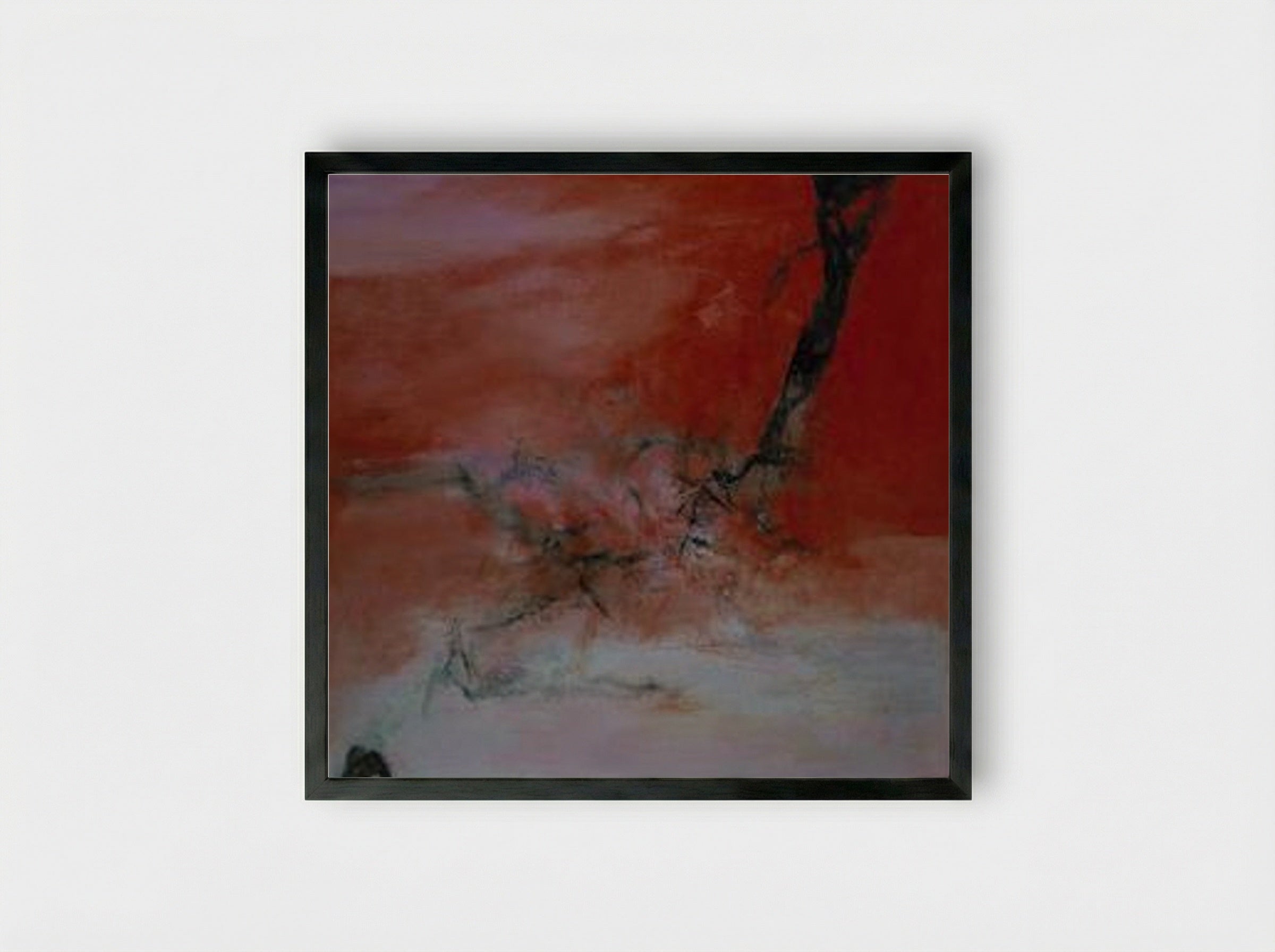 10 janvier 2001 (Zao Wou-Ki) - Zao Wou-Ki - Framed Print Black