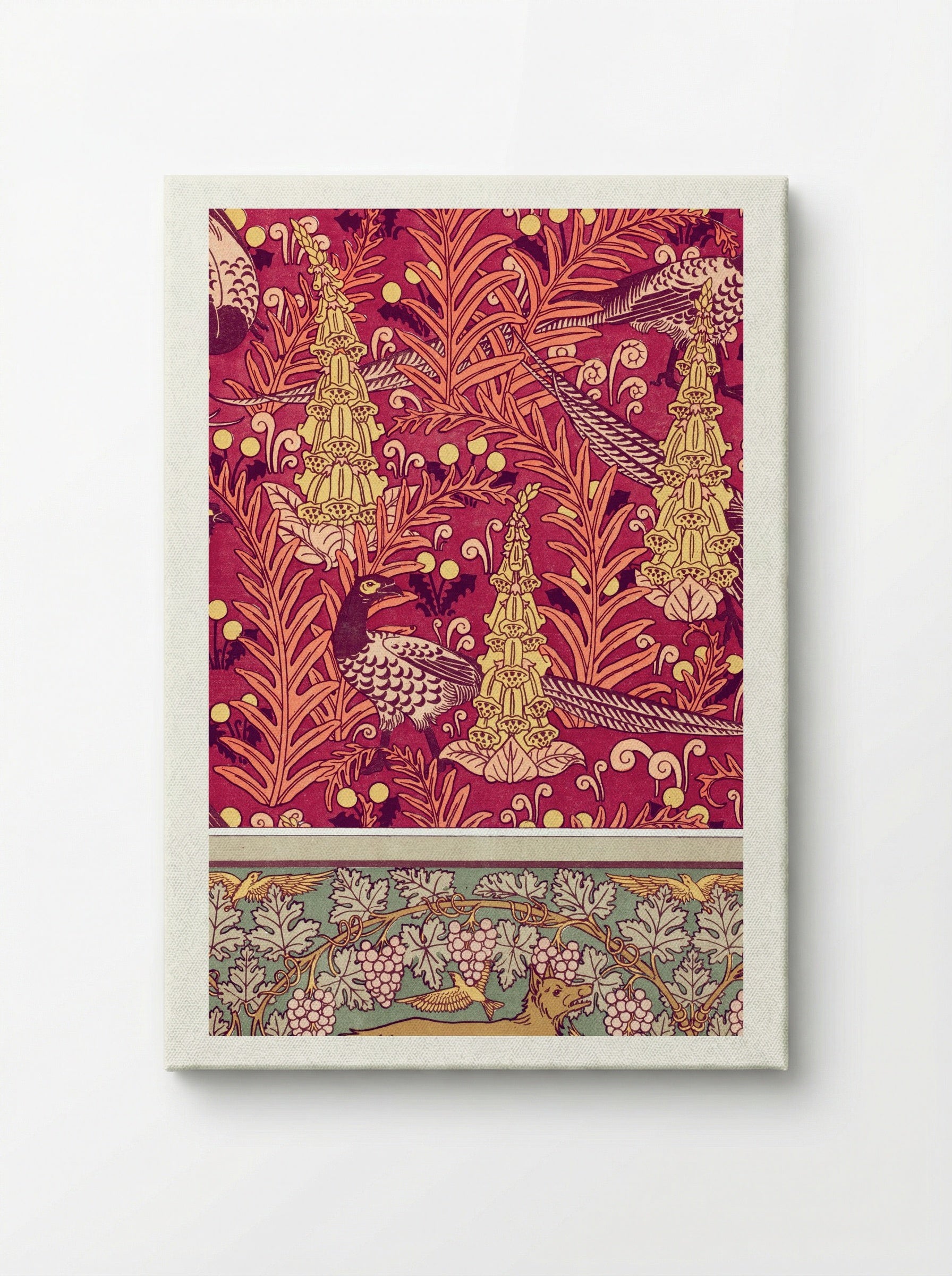 Faisans Ordinaires, Digitales - M.P. Verneuil - Canvas