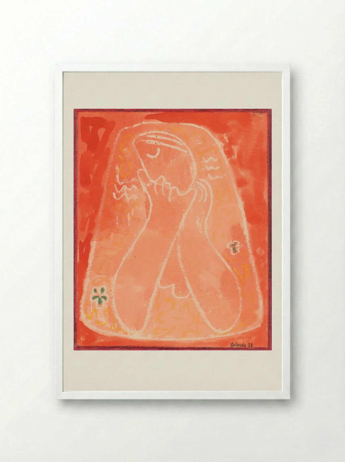 Thoughtful - Mikuláš Galanda - Framed Print White