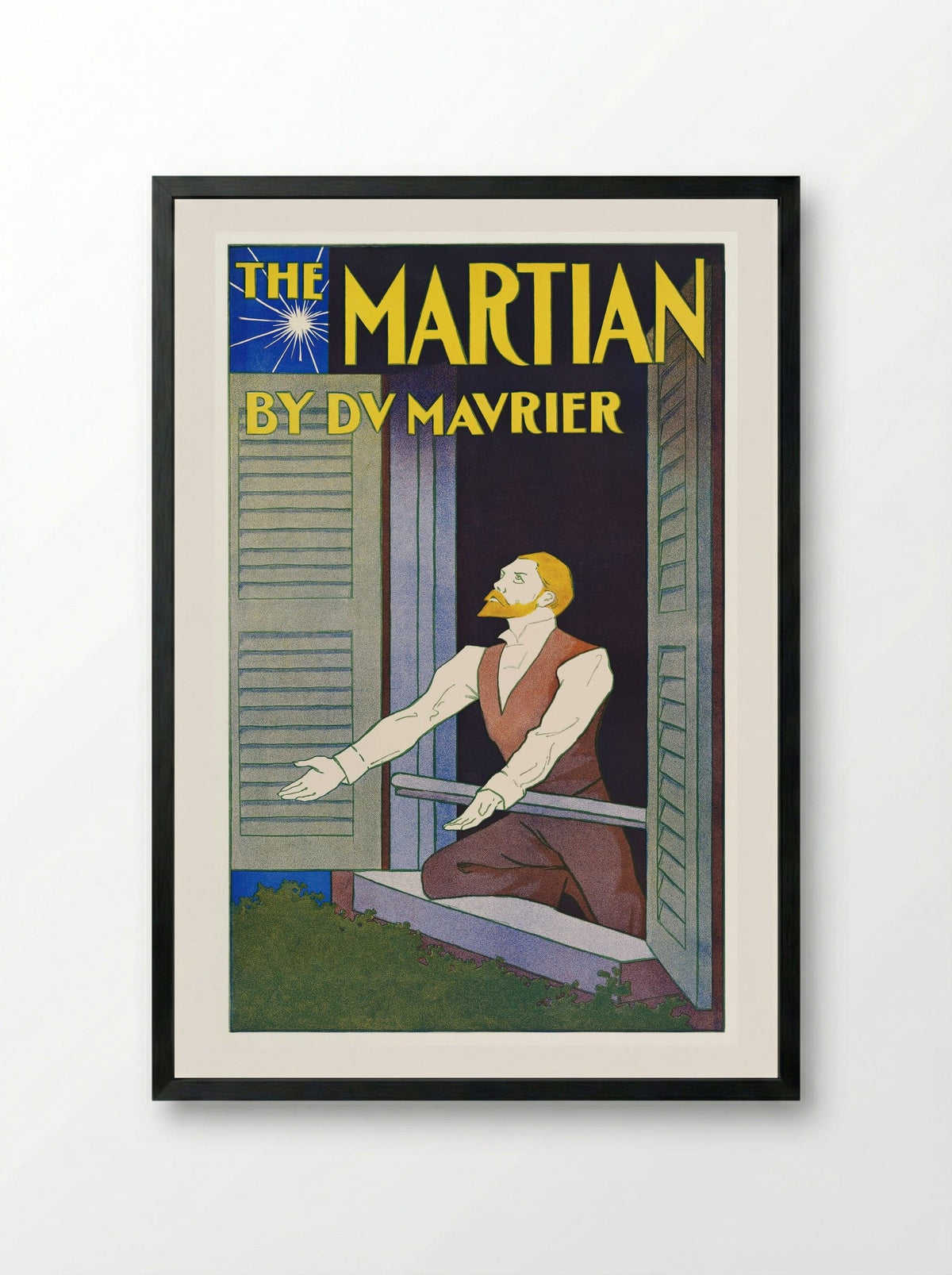 The Martian by D.V. Maurier - Edward Penfield - Framed Print Black