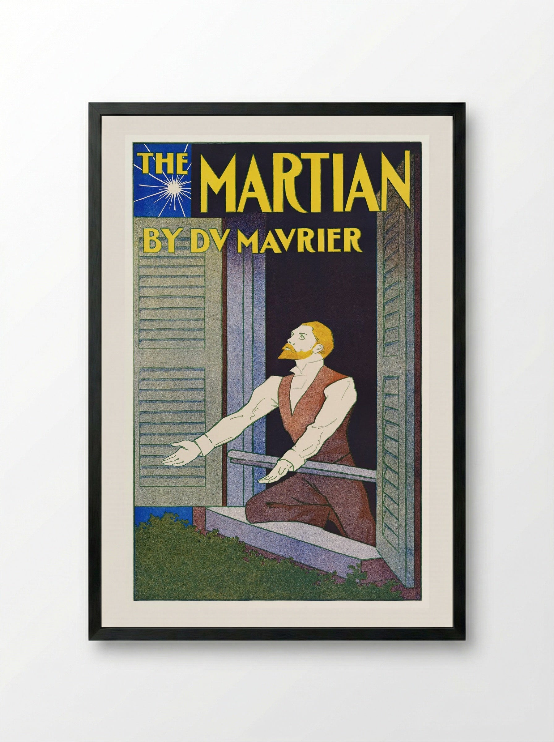 The Martian by D.V. Maurier - Edward Penfield - Framed Print Black