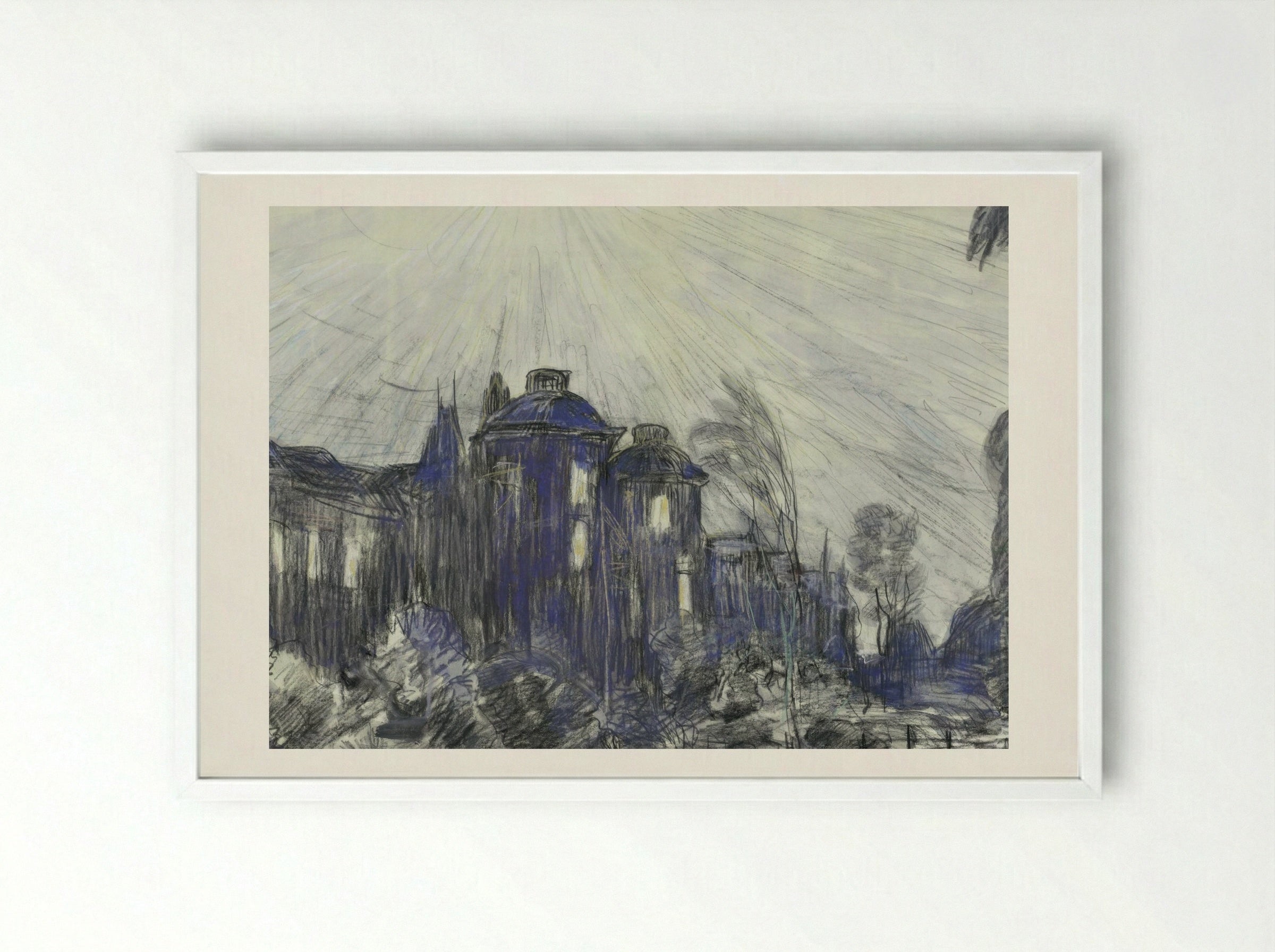 Huizen aan de Laan van Nieuw-Oosteinde te Voorburg - Theo van Hoytema - Framed Print White