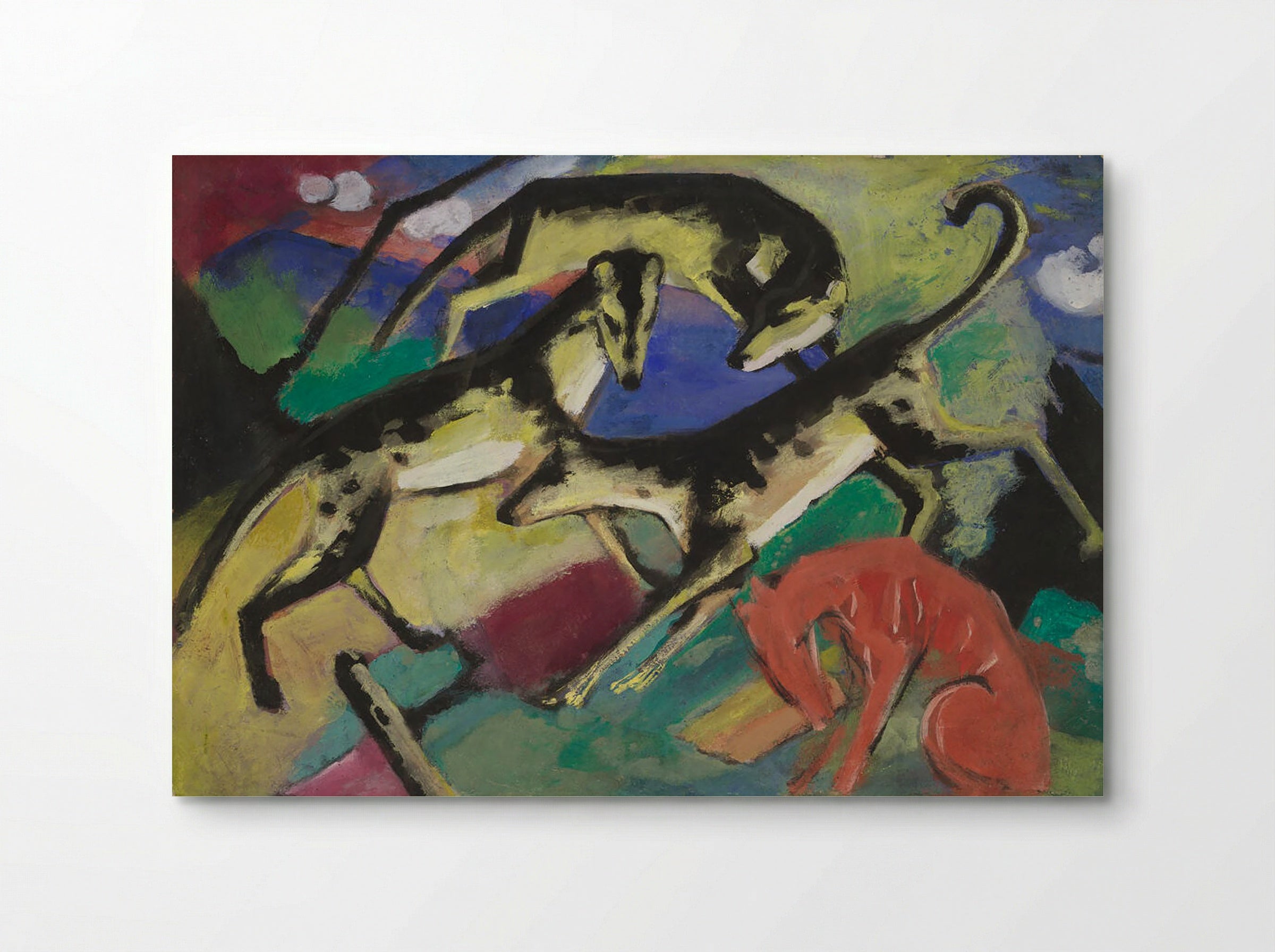 Playing Dogs - Franz Marc - Poster