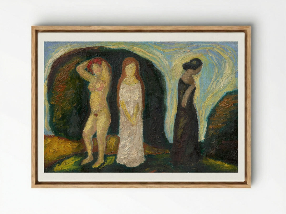 The Three Stages of a Woman's Life - Mikuláš Galanda - Framed Canvas Wood