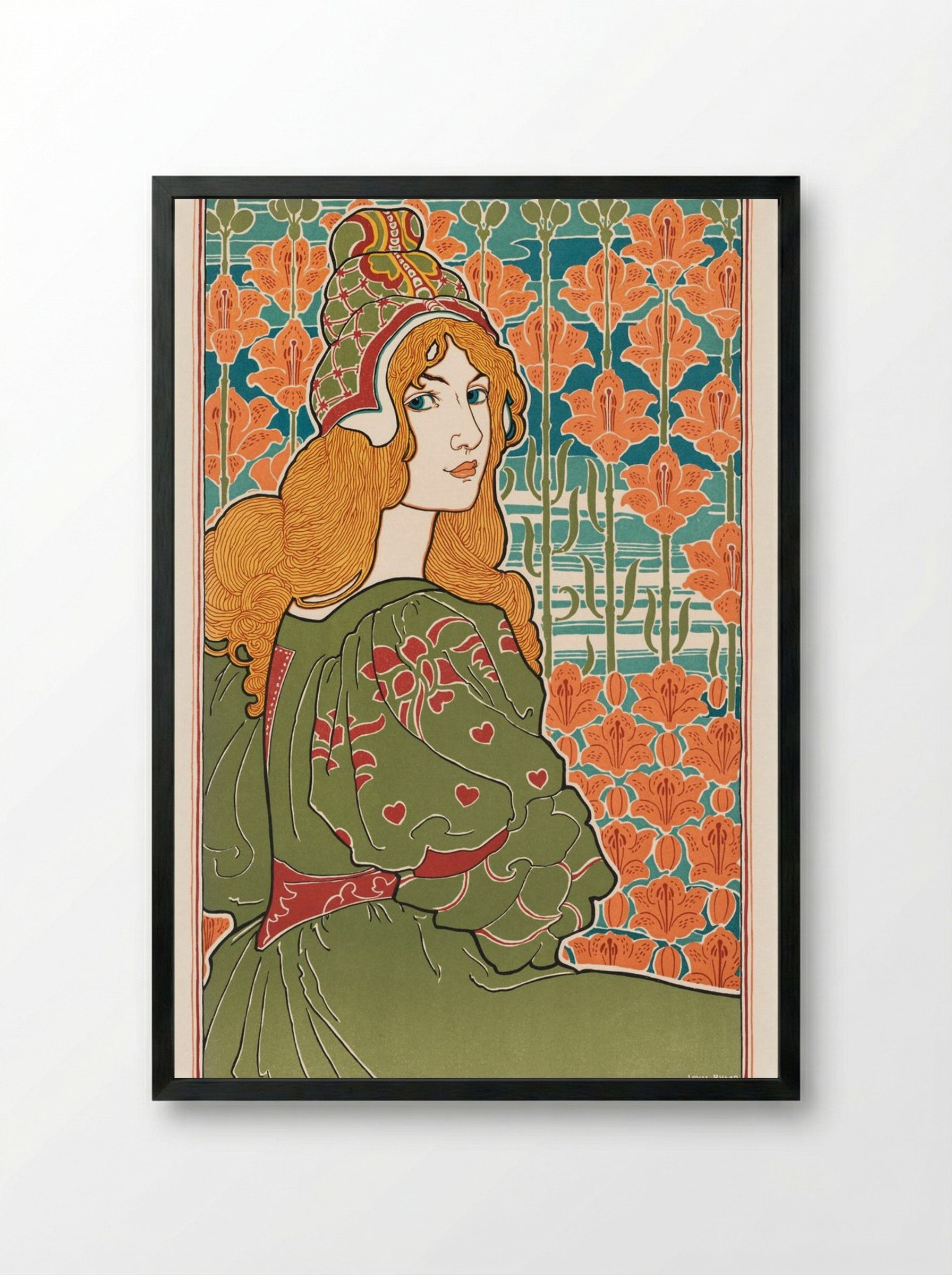 Jane (L'Estampe Moderne) - Louis Rhead - Framed Print Black