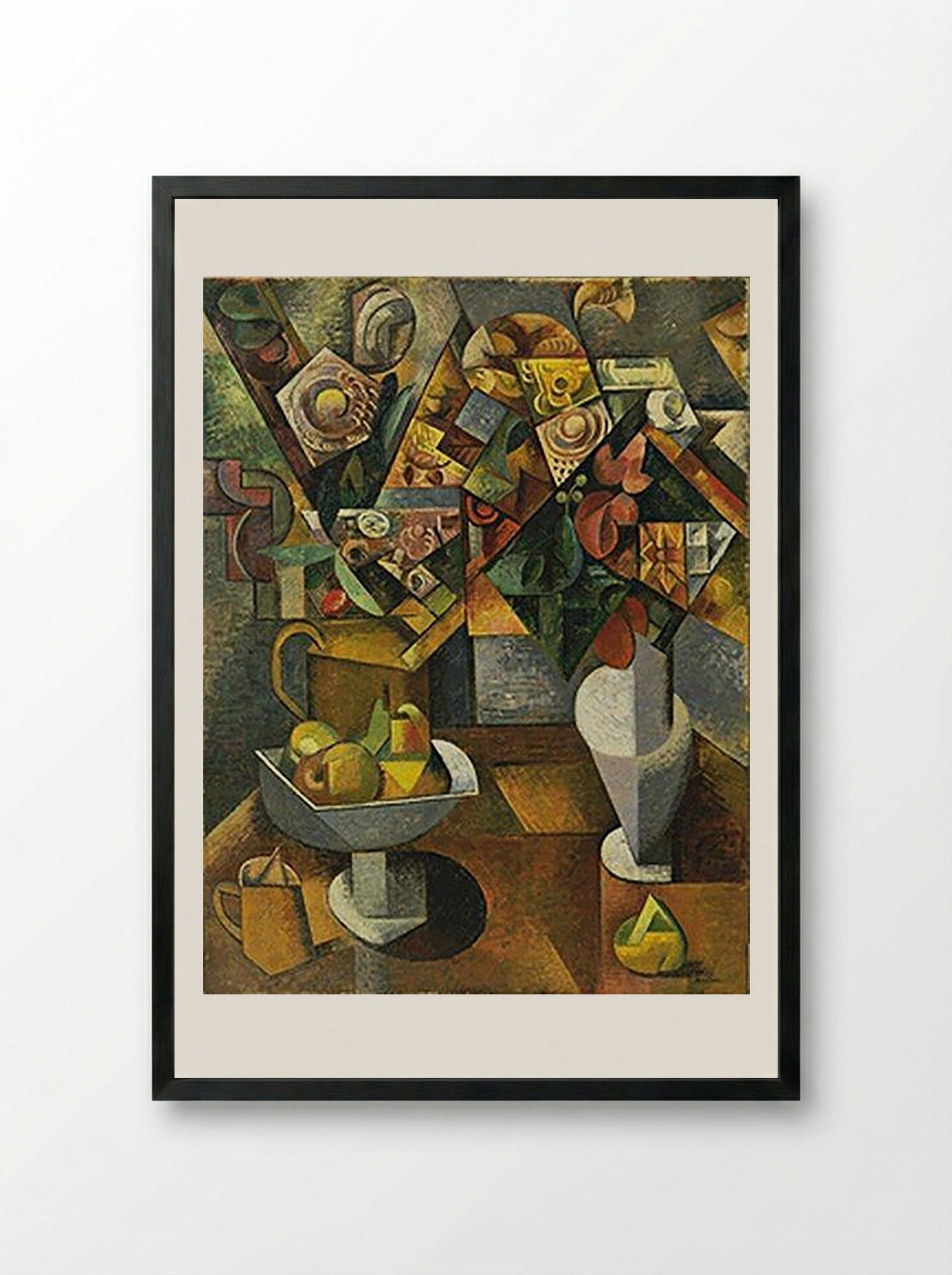 Still Life with Dessert - Fine Art Print - Framed Print Black