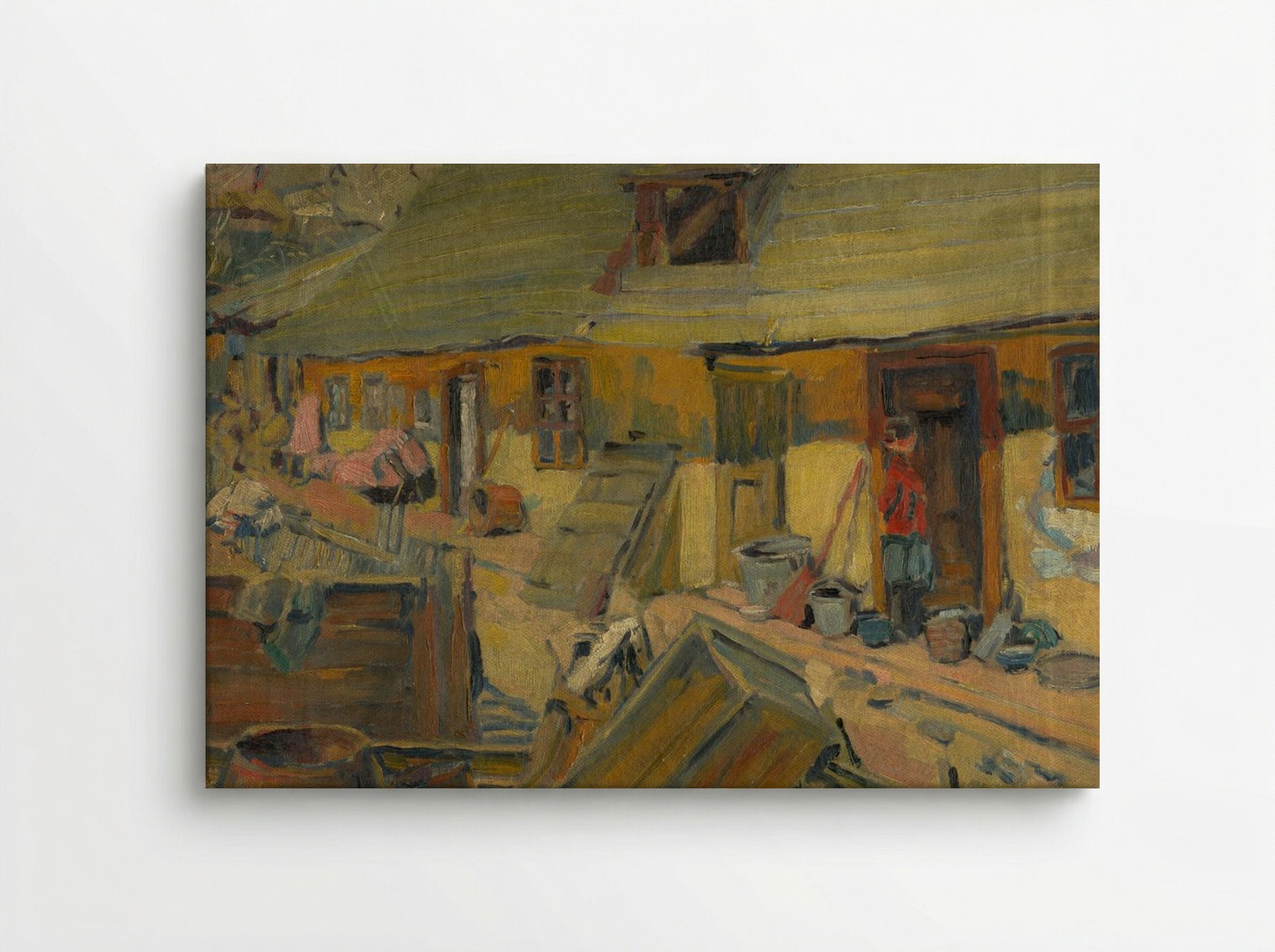 Peasant Yard - Konstantin Bauer - Canvas