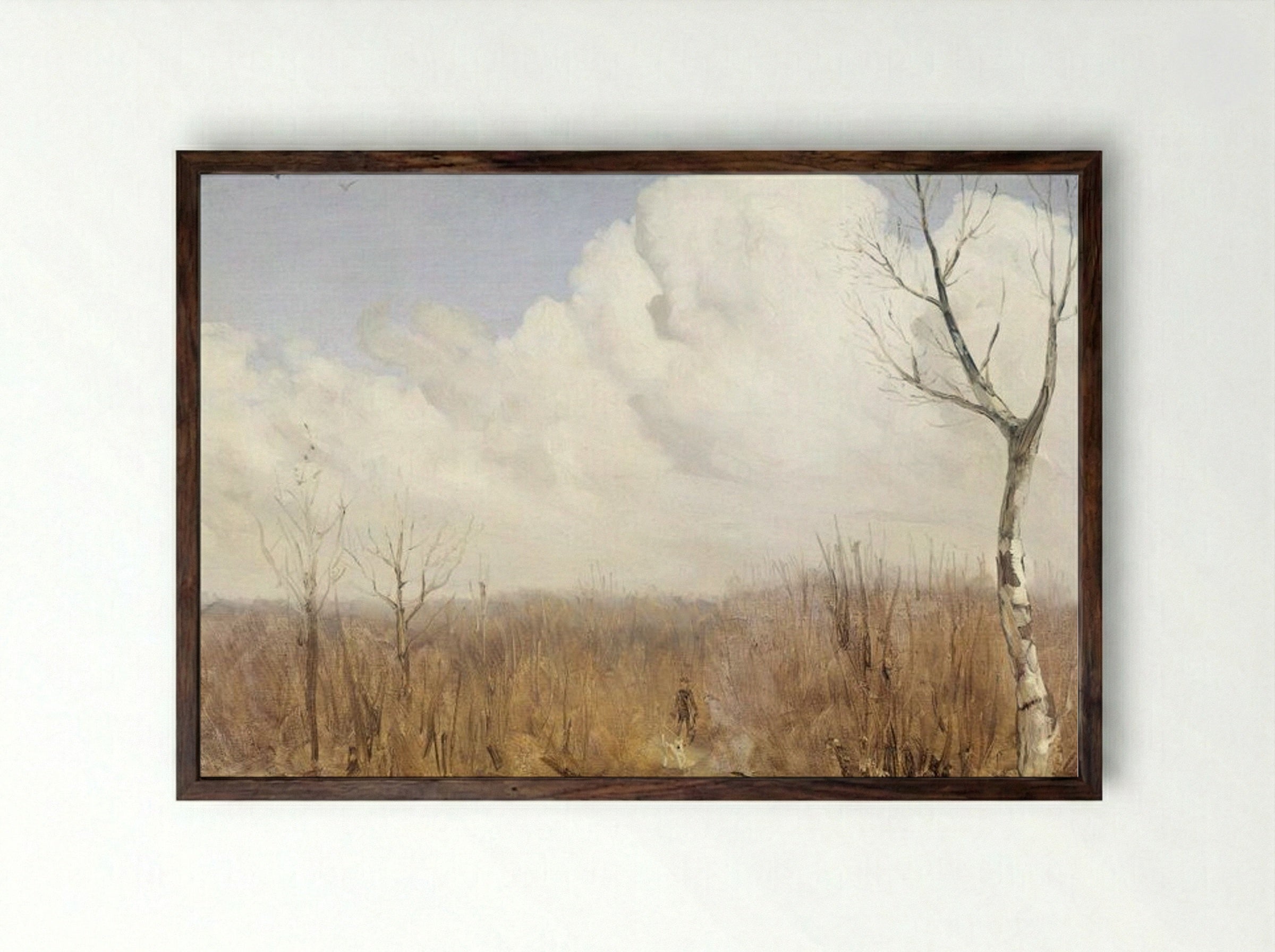 Autumn Day - Gerrit Willem Dijsselhof - Framed Print Dark Wood