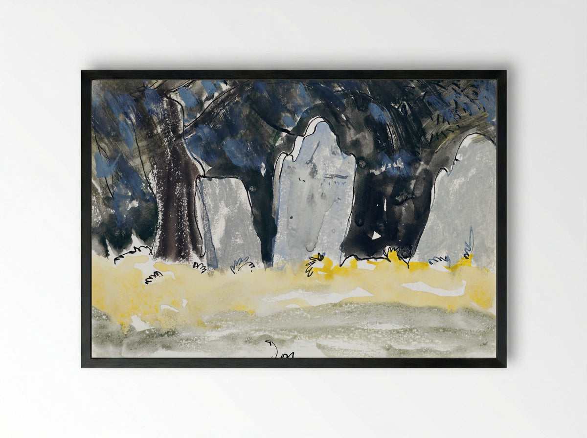 Old Tombstones - Arthur Dove - Framed Print Black