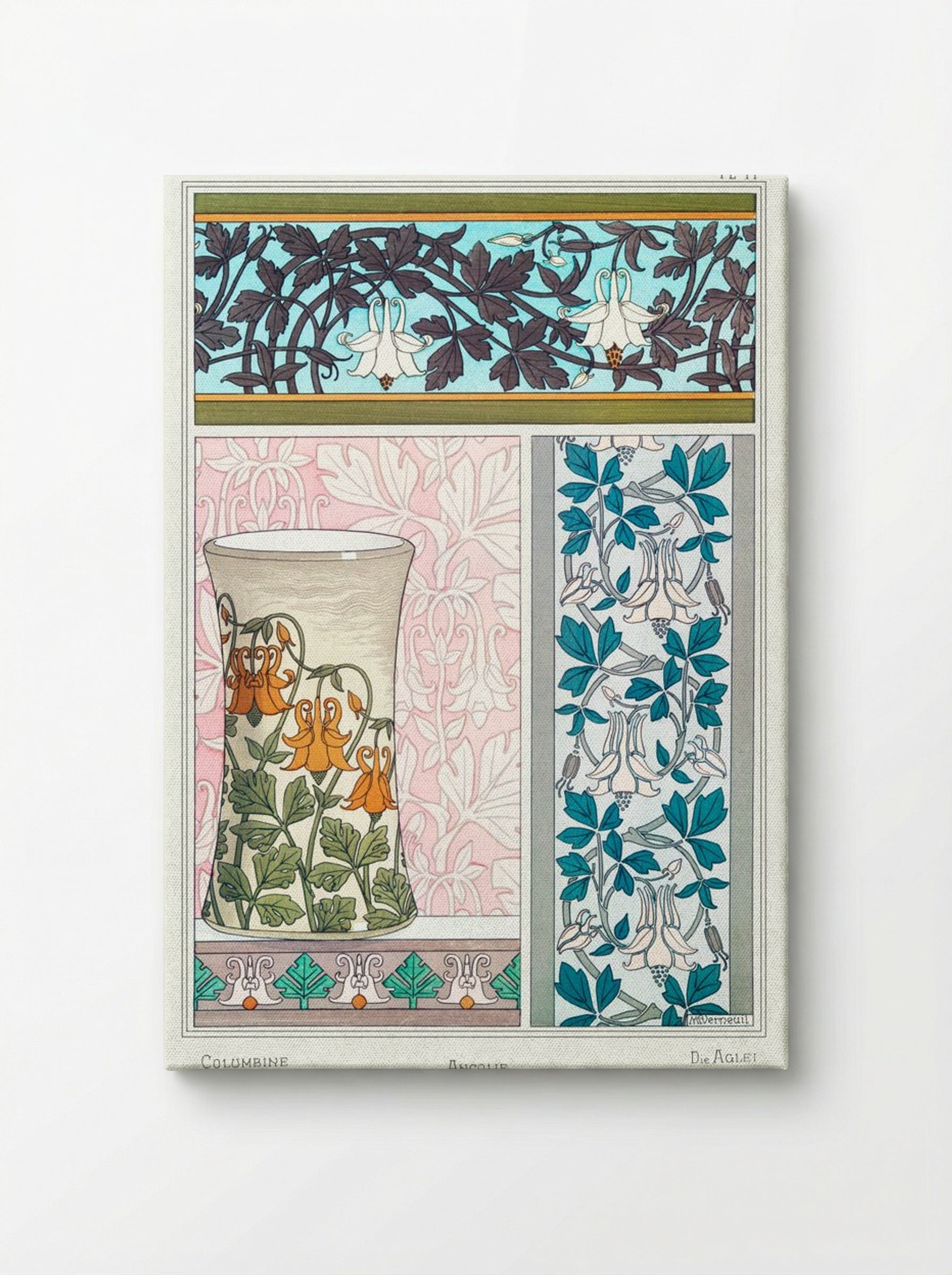 Ancolie (Columbine) from La Plante et ses Applications ornementales - Maurice Pillard Verneuil - Canvas