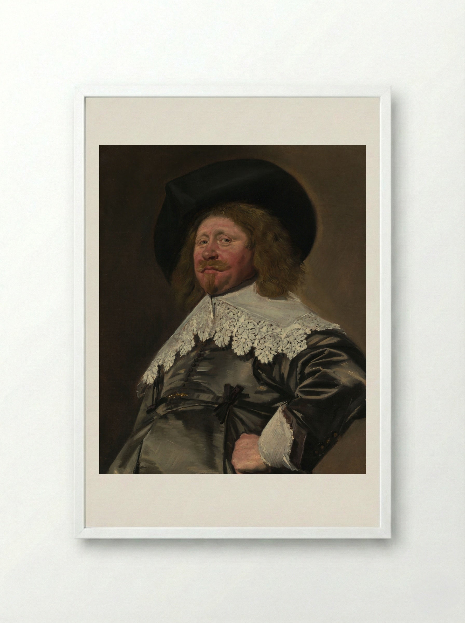 Claes Duyst van Voorhout - Frans Hals - Framed Print White