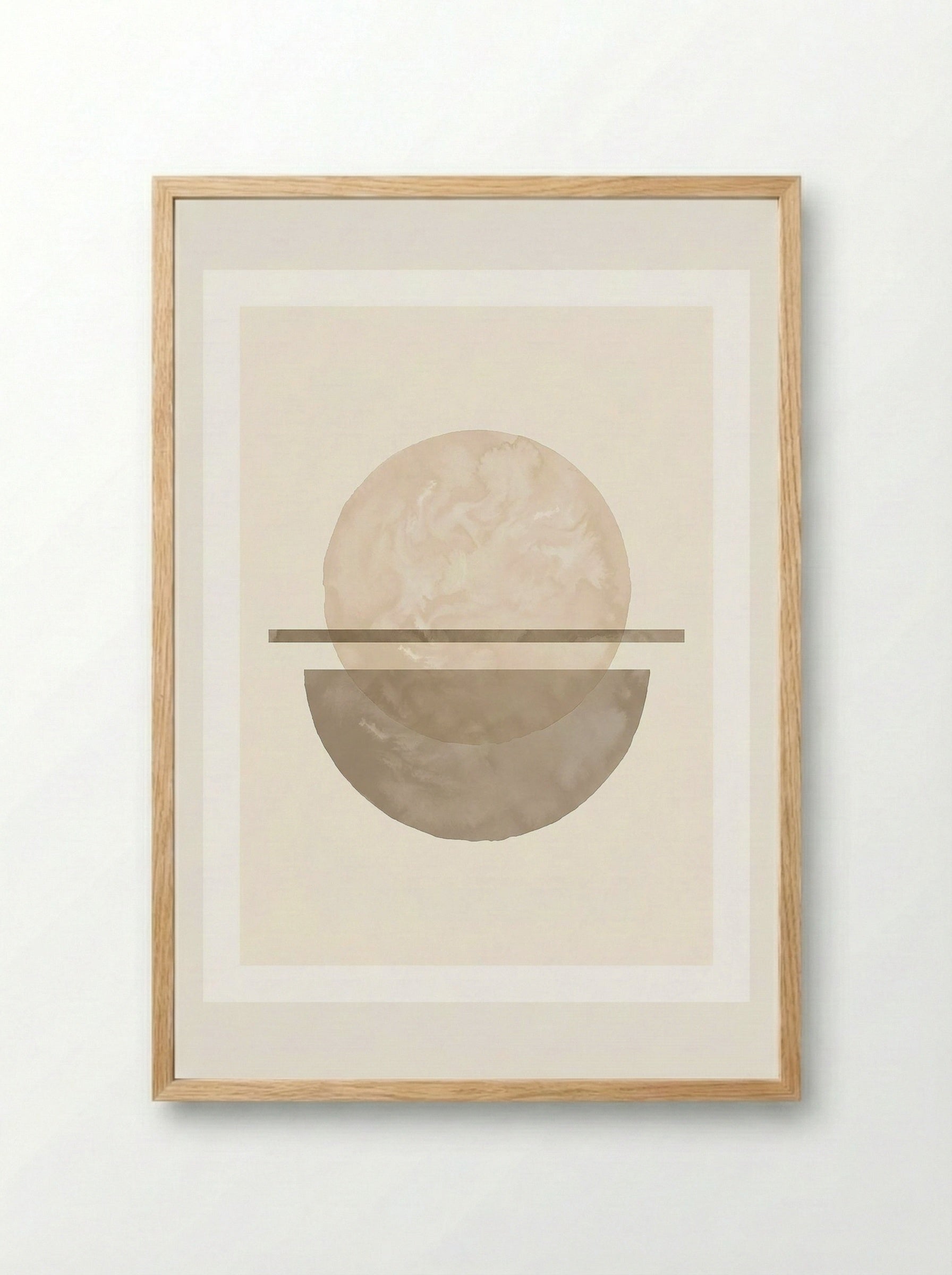 Lunar Alignment Poster - Framed Print Wood