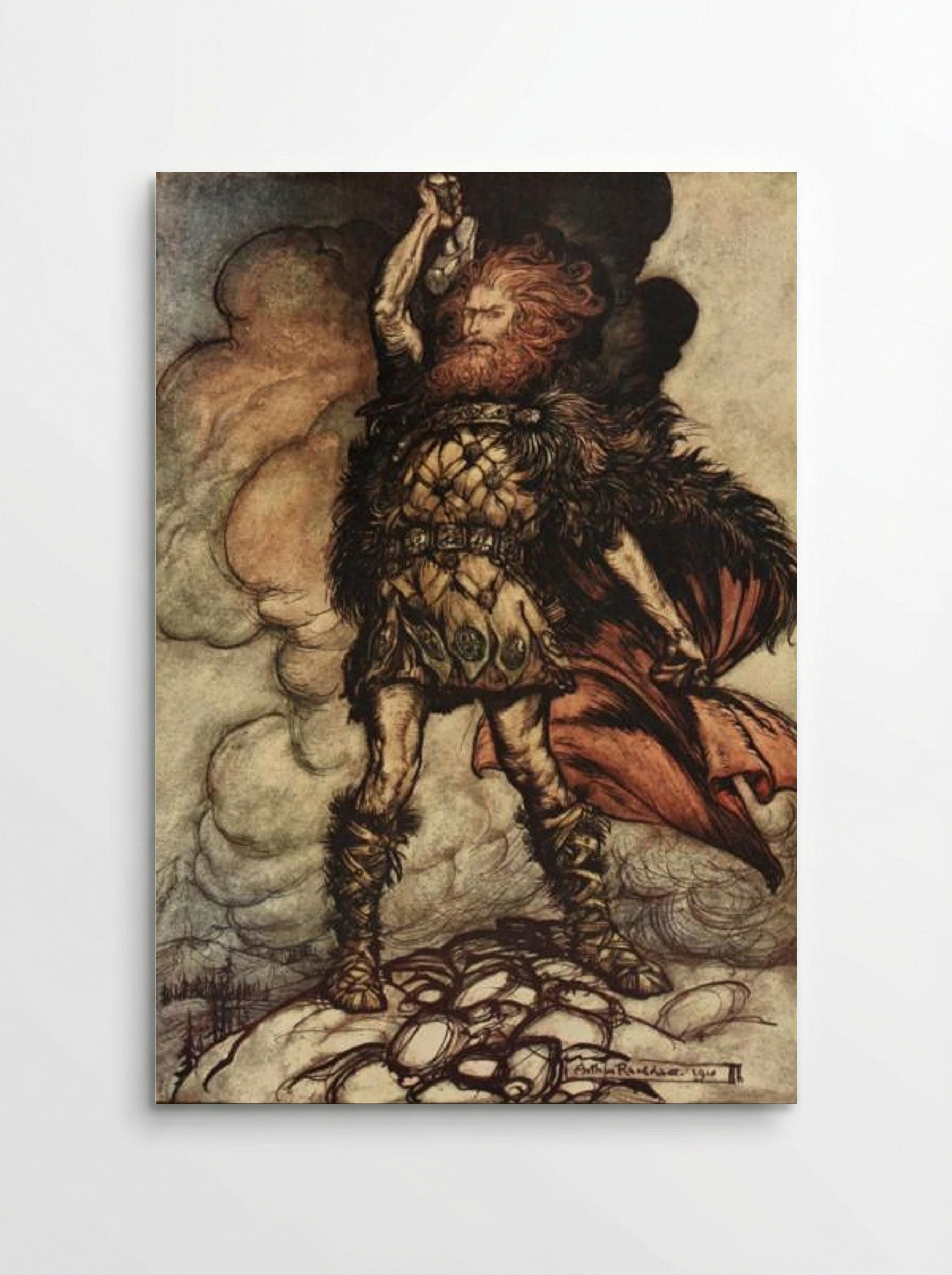 Donner, your lord, summons his hosts! - Arthur Rackham - Poster