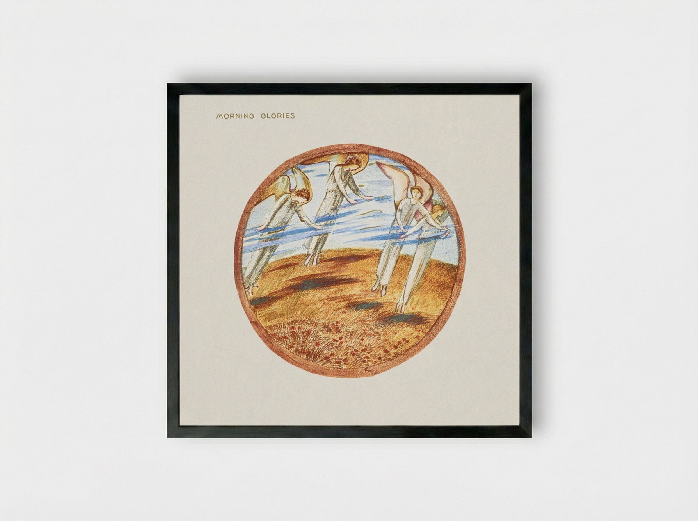 Morning Glories, from The Flower Book - Edward Burne-Jones - Framed Print Black