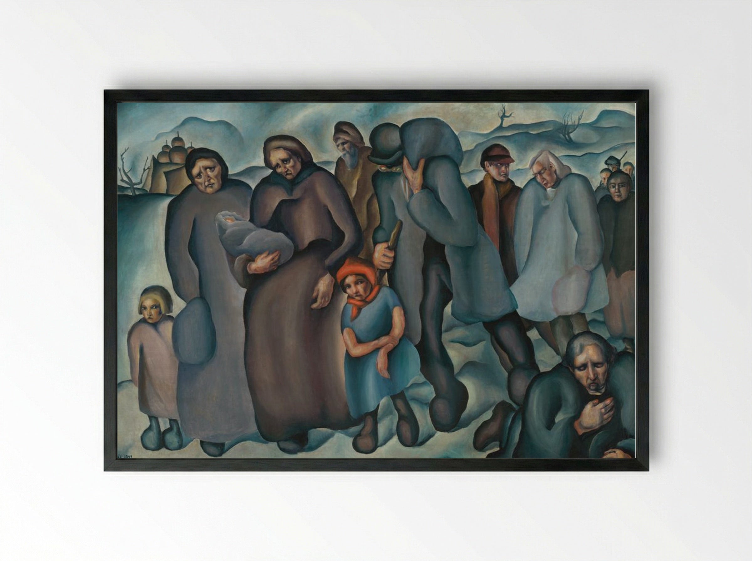 Refugees - Konstantin Bauer - Framed Print Black
