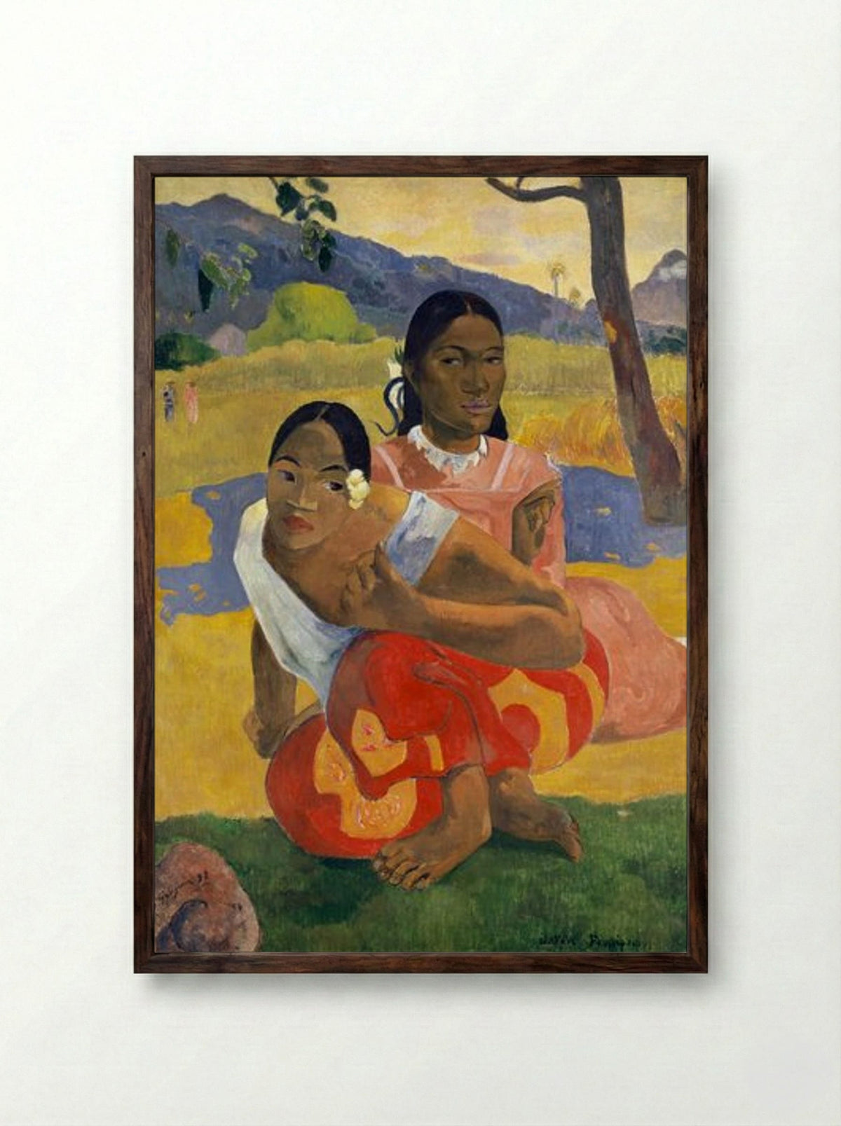 When Will You Marry? - Paul Gauguin - Framed Print Dark Wood