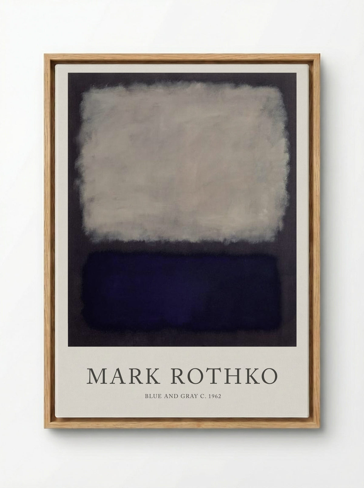 Blue and Gray - Mark Rothko - Framed Canvas Wood