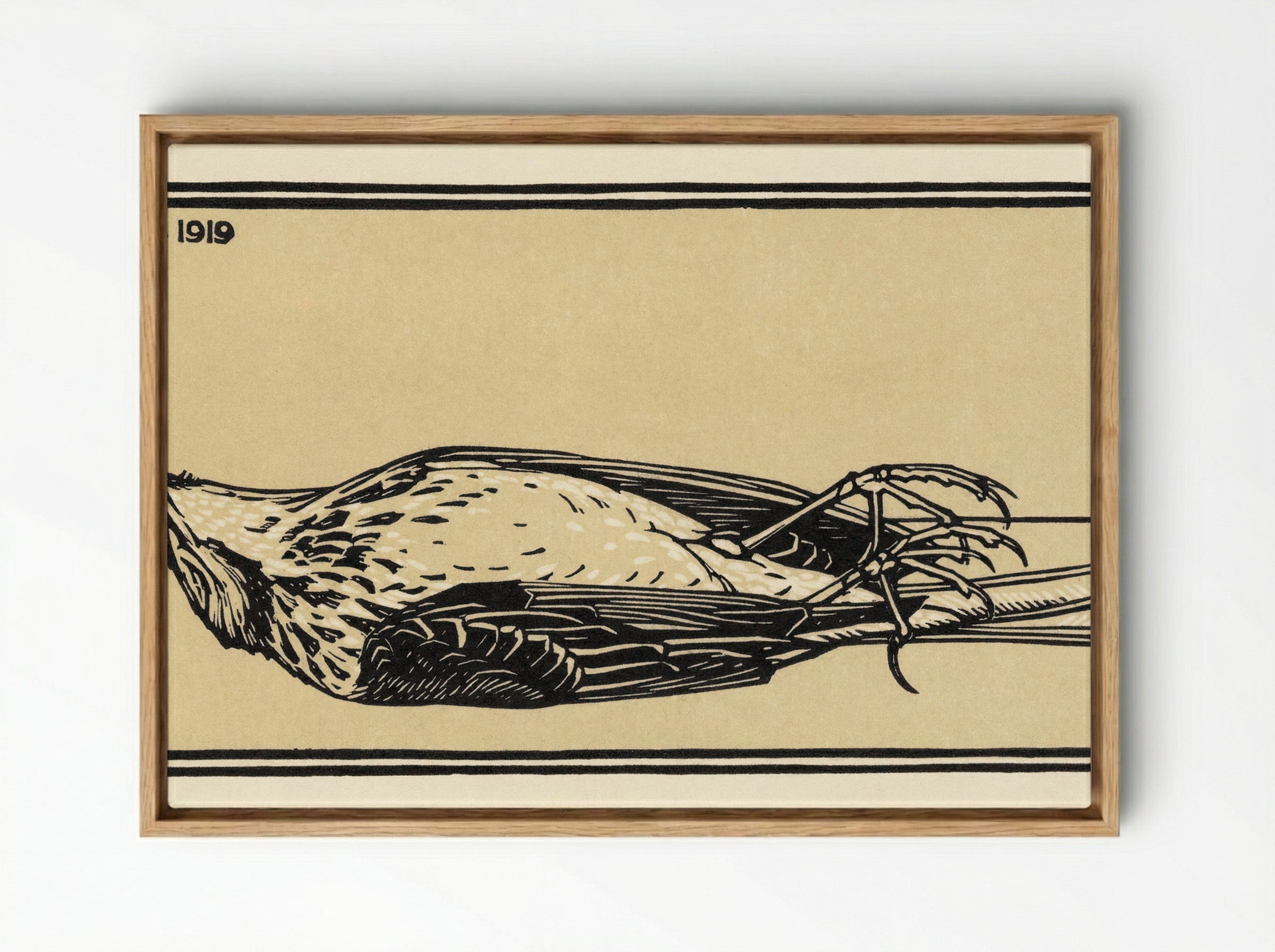 Dead Bird - Julie de Graag - Framed Canvas Wood