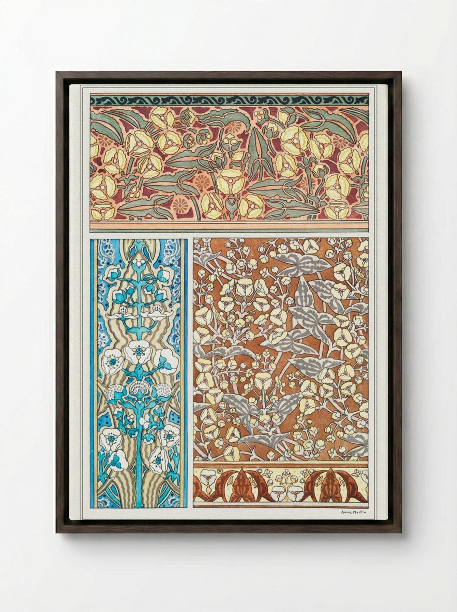 Sagittaire (Arrowhead) from La Plante et ses Applications ornementales - Maurice Pillard Verneuil - Framed Canvas Dark Wood