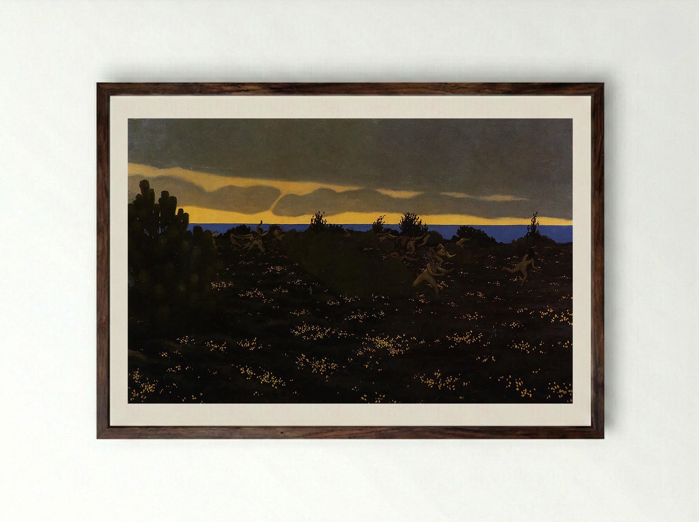 Twilight - Edvard Munch - Framed Print Dark Wood