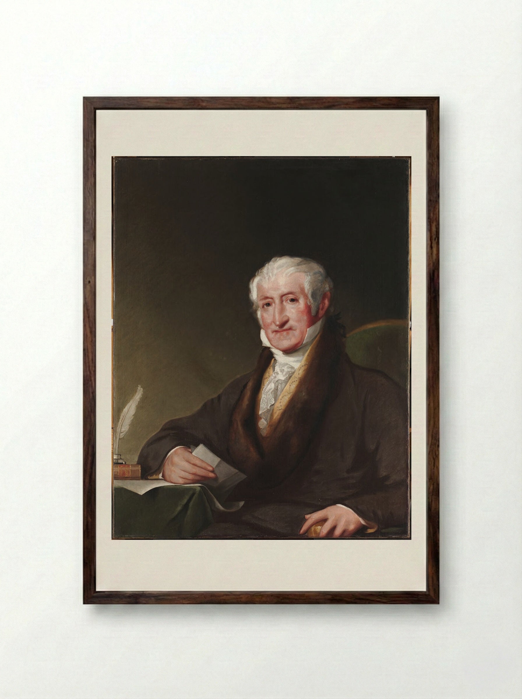 Ward Nicholas Boylston (1749-1828) - Gilbert Stuart - Framed Print Dark Wood