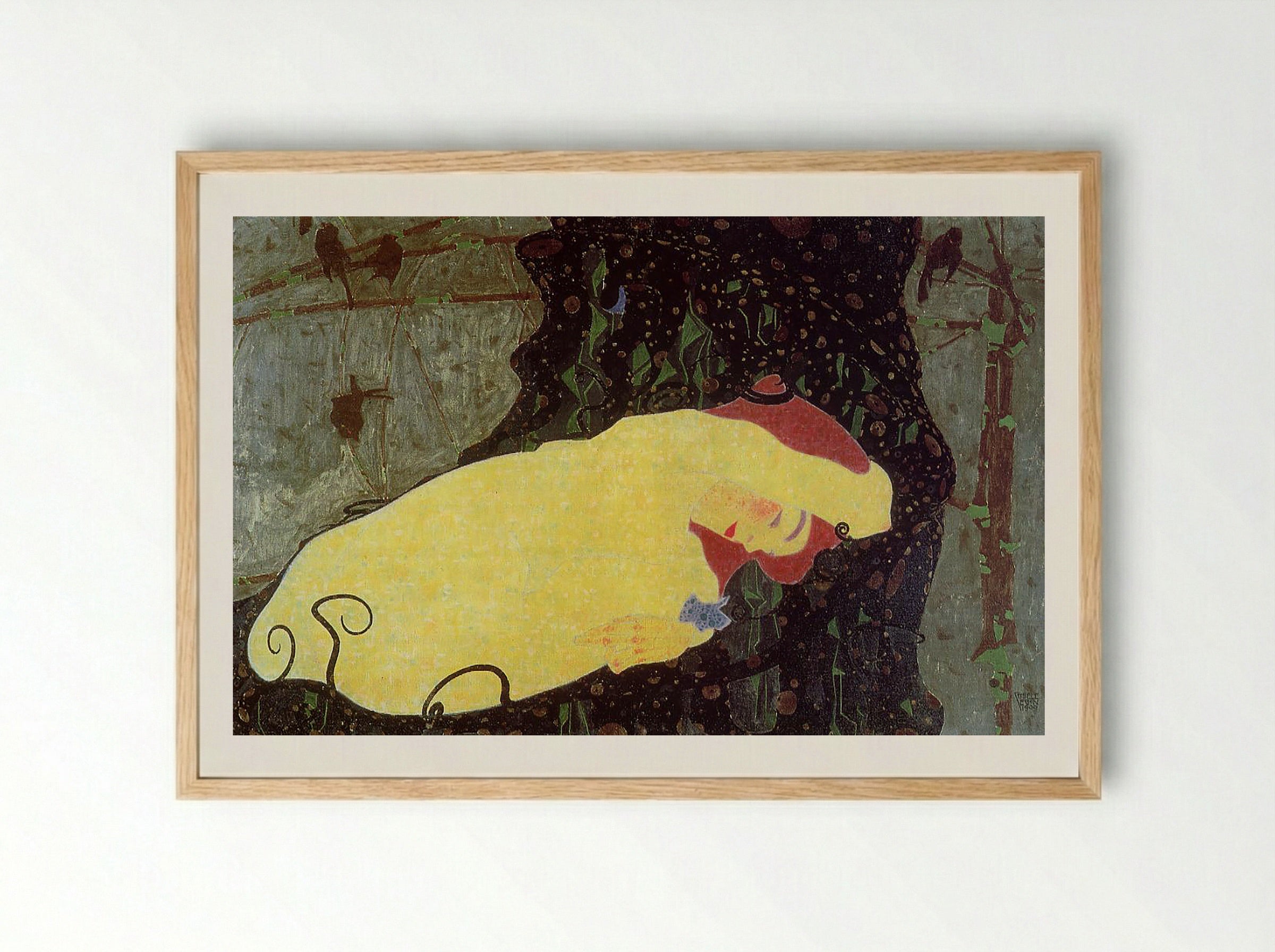Danaë - Gustav Klimt - Framed Print Wood