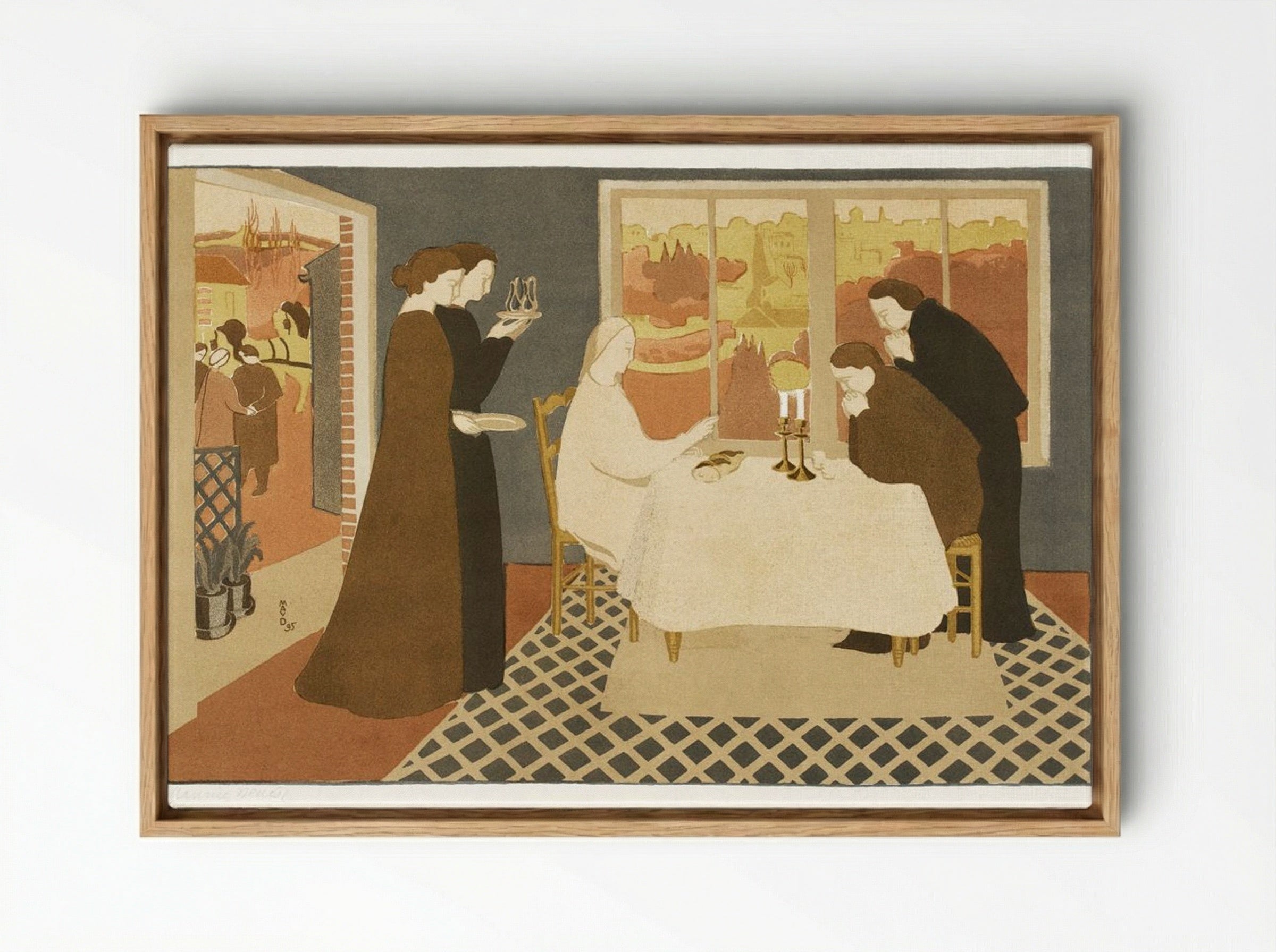 The Pilgrims of Emmaus - Maurice Denis - Framed Canvas Wood
