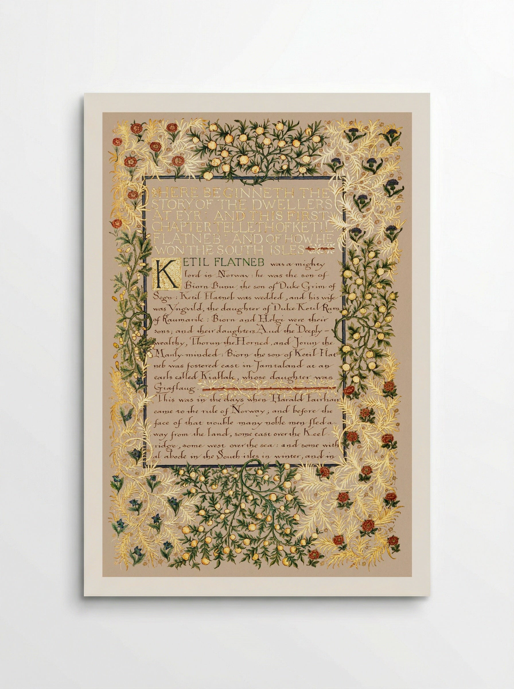 The Story of the Dwellers at Eyr - William Morris - Poster